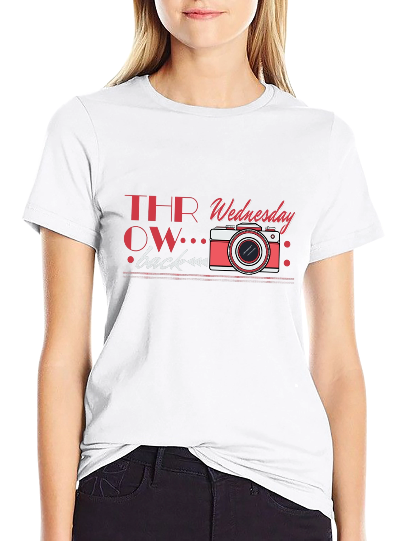 Throwback Wednesday Black Graphic Tee Shirt