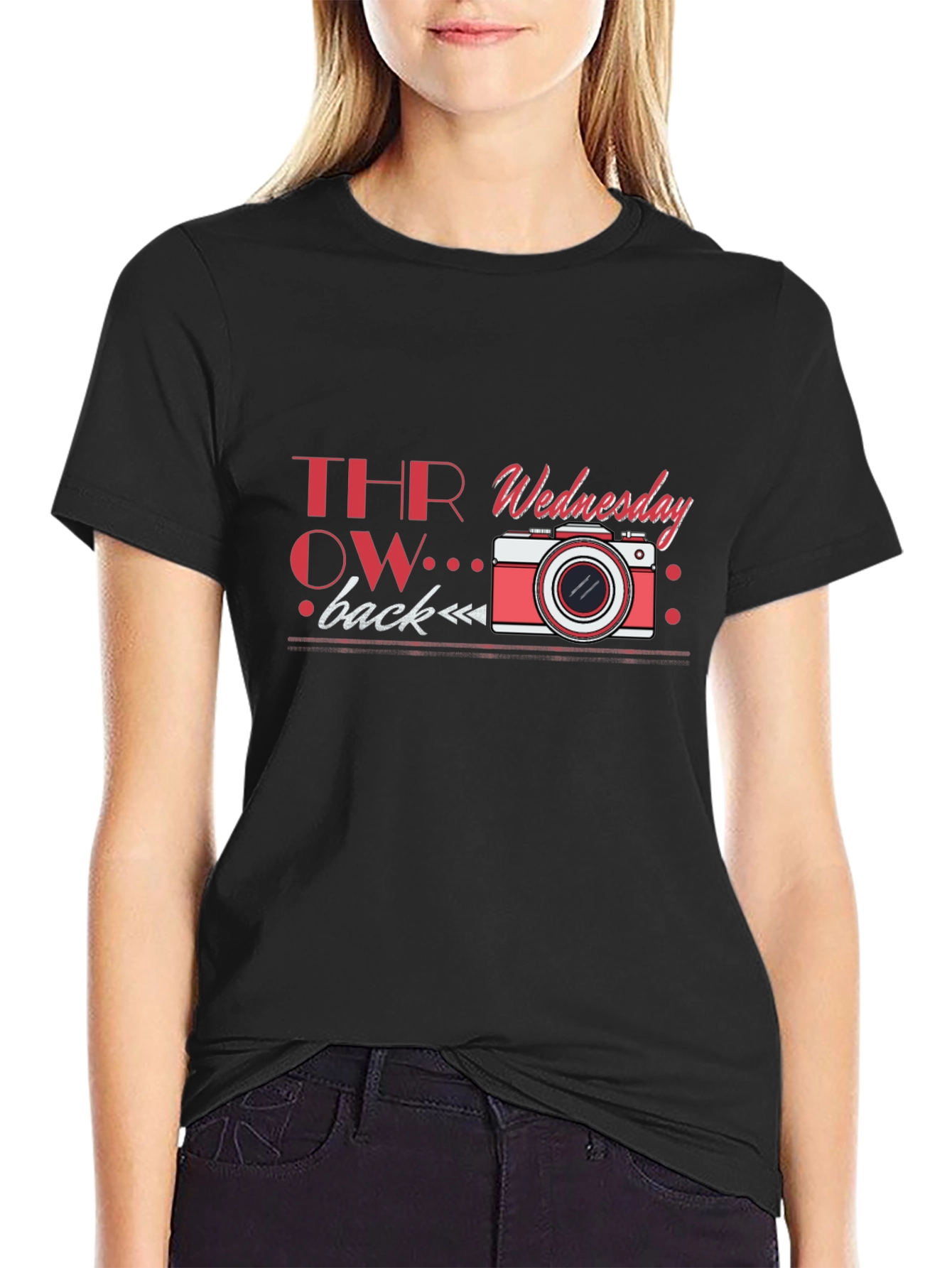 Throwback Wednesday Black Graphic Tee Shirt