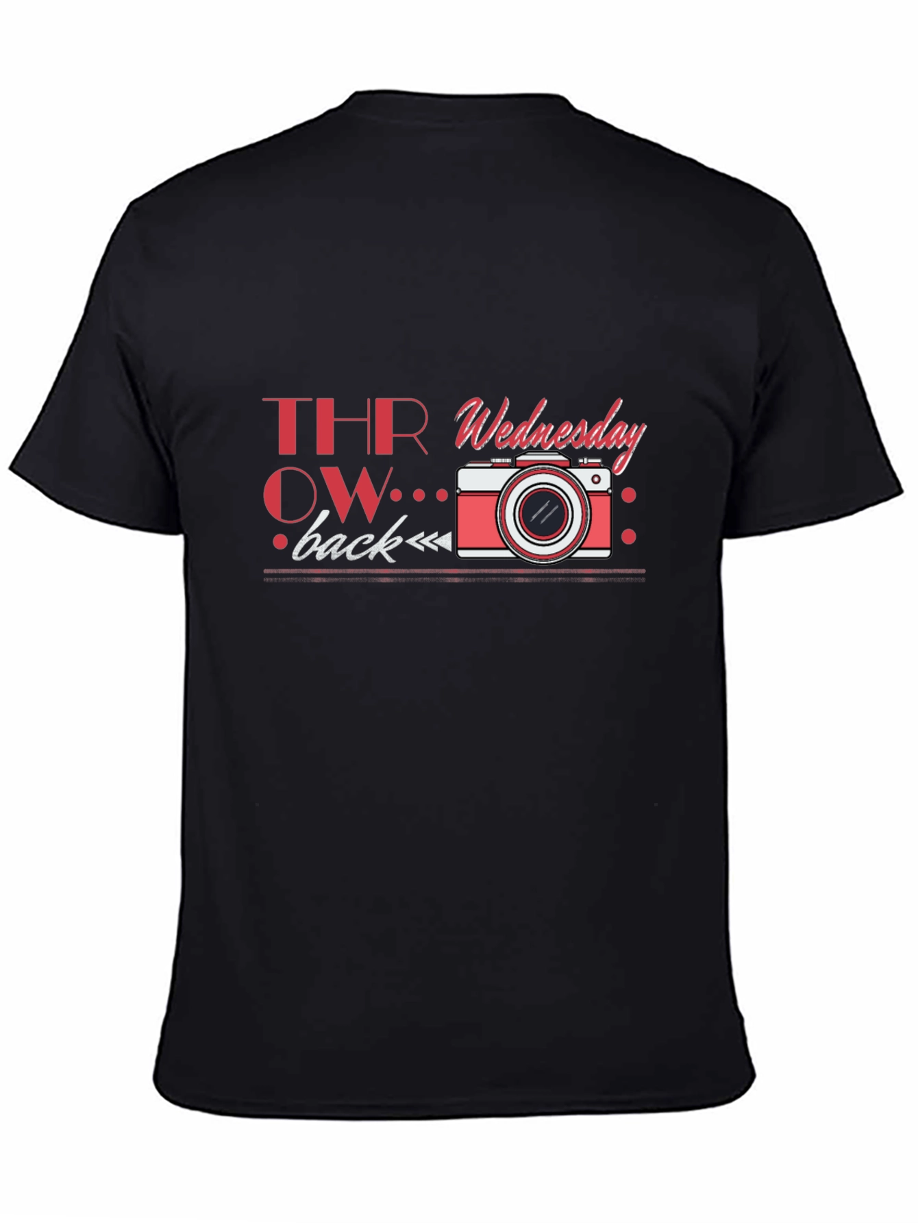 Throwback Wednesday Black Graphic Tee Shirt