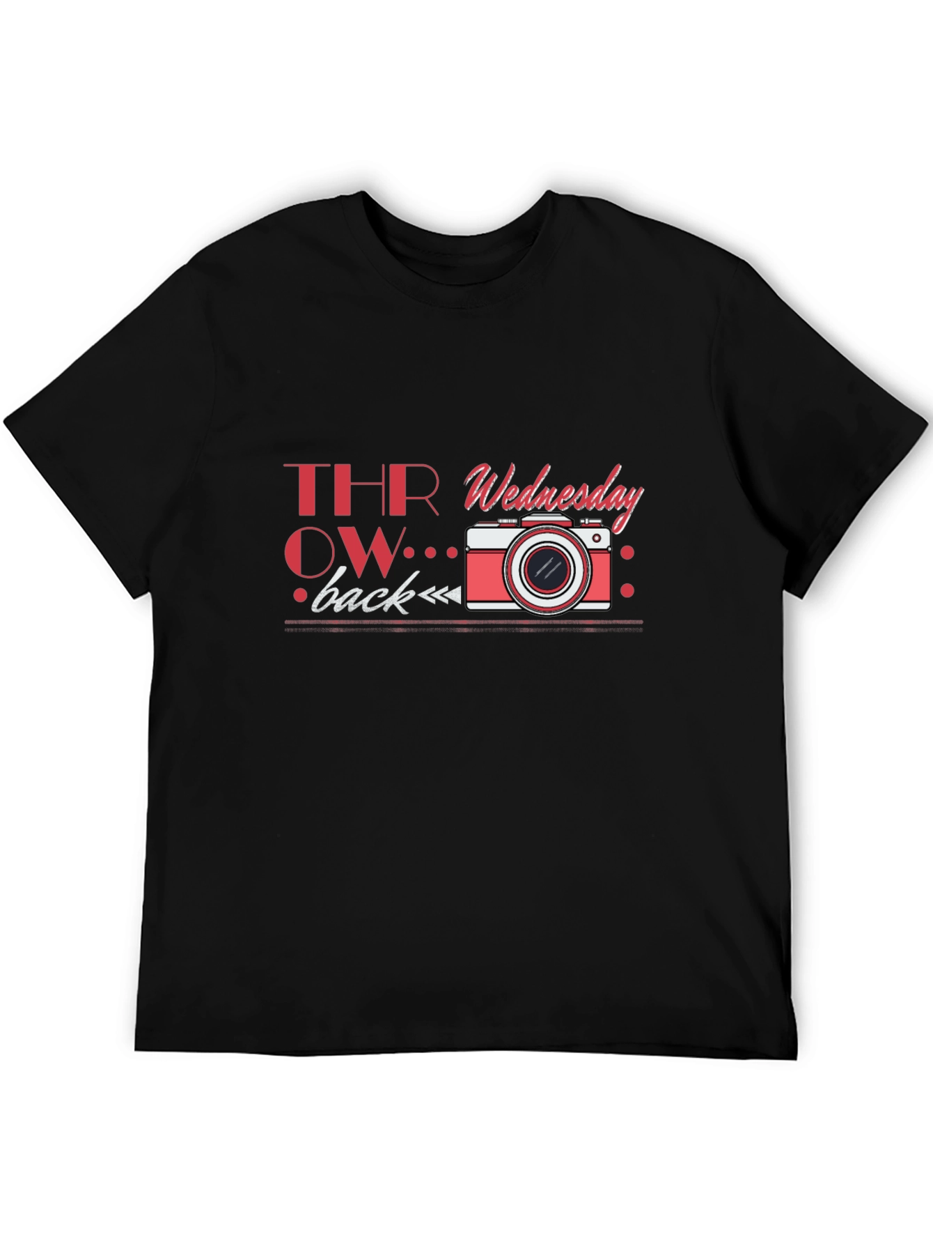 Throwback Wednesday Black Graphic Tee Shirt