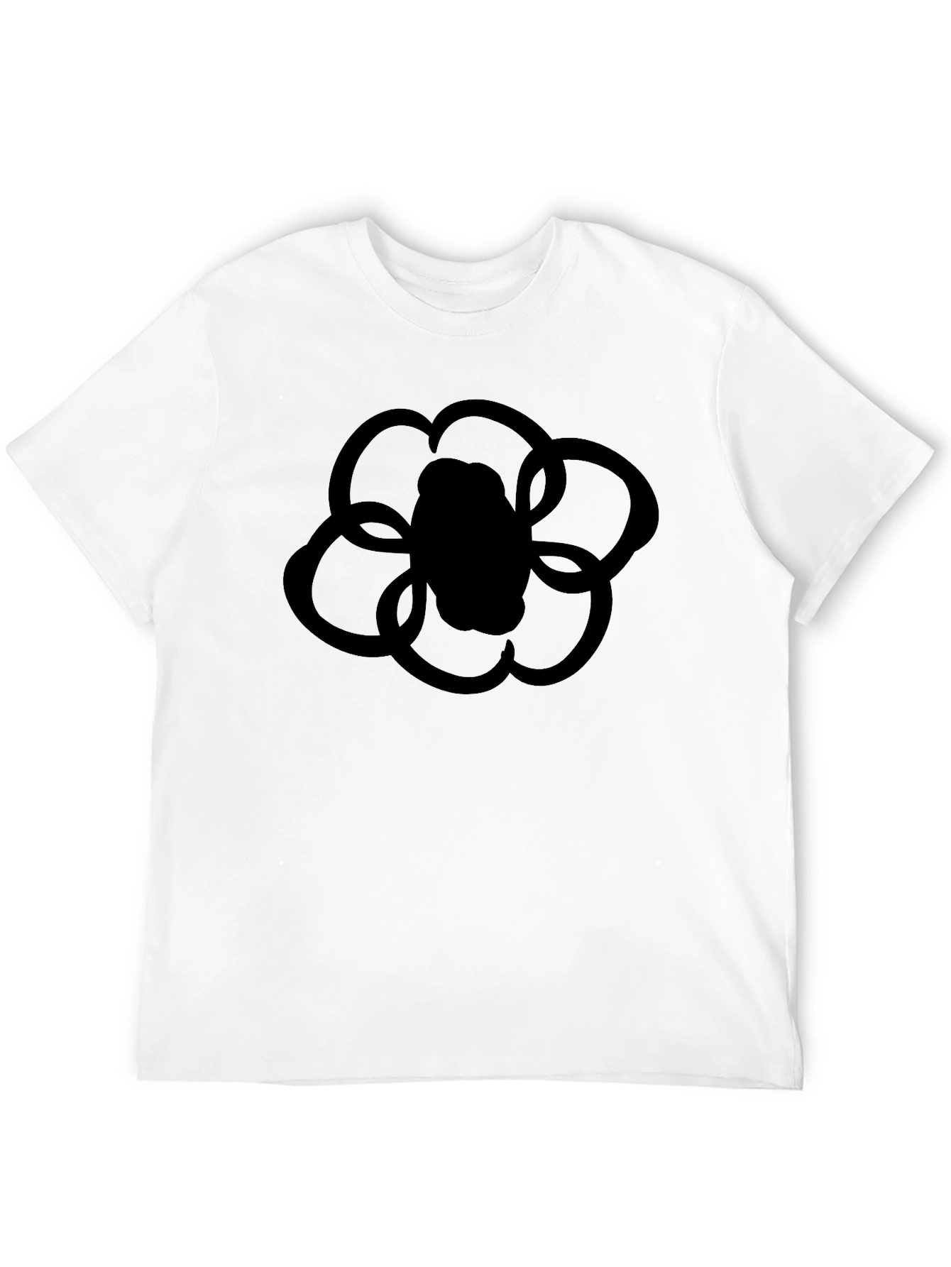 Black Flower Graphic T-Shirt