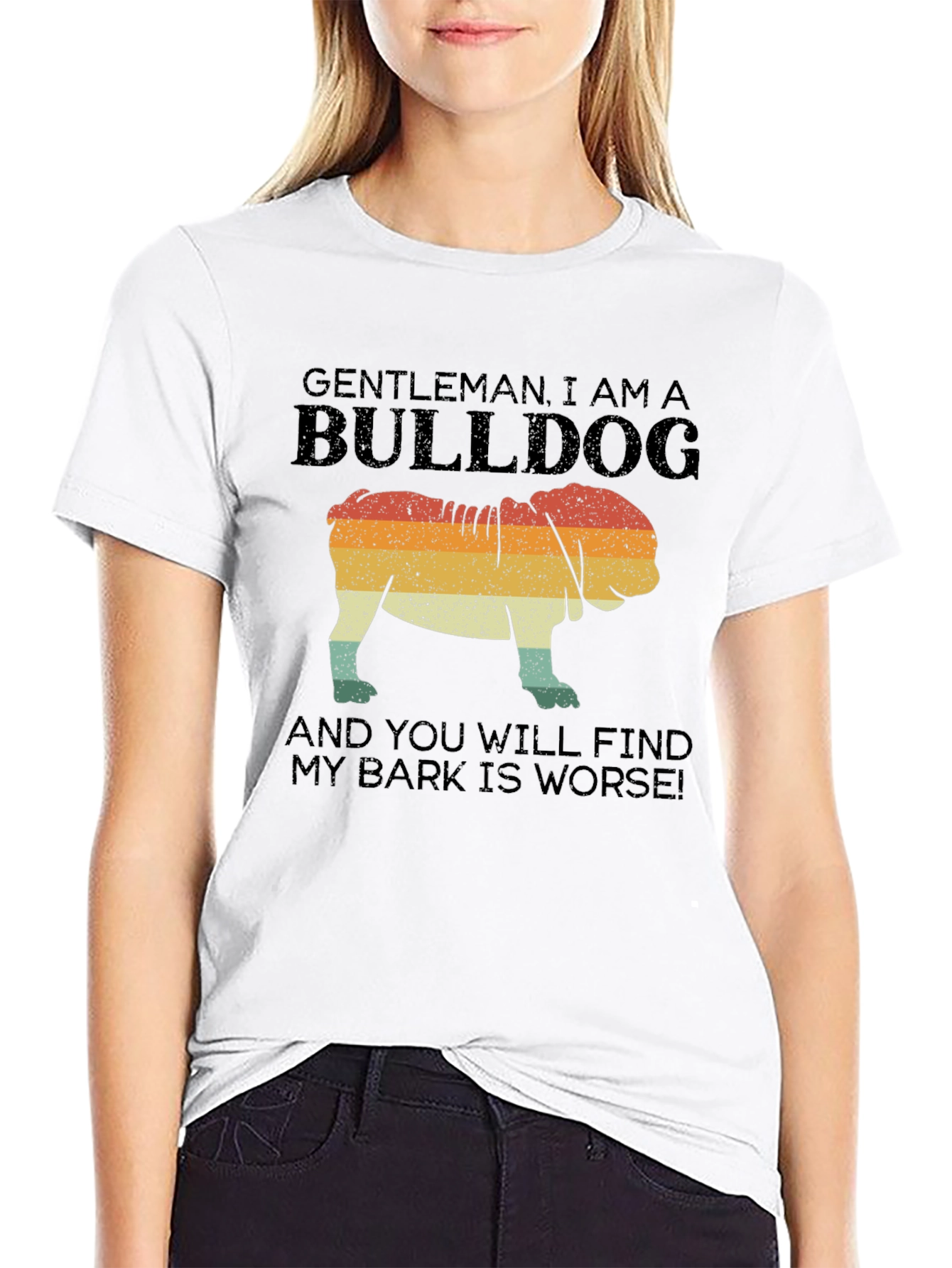 Gentleman Bulldog Graphic T-Shirt