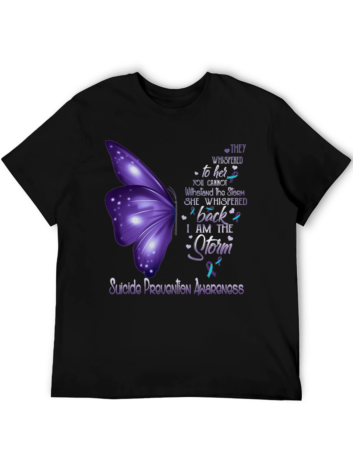 Suicide Prevention Awareness Butterfly T-Shirt