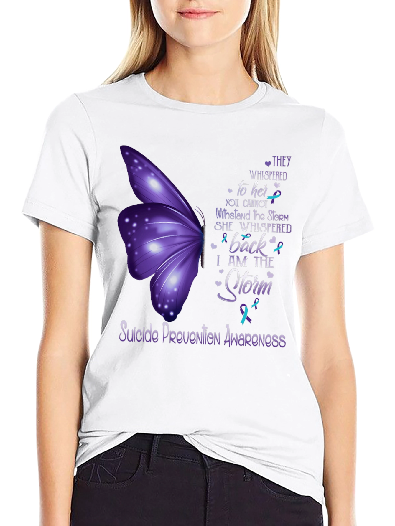 Suicide Prevention Awareness Butterfly T-Shirt