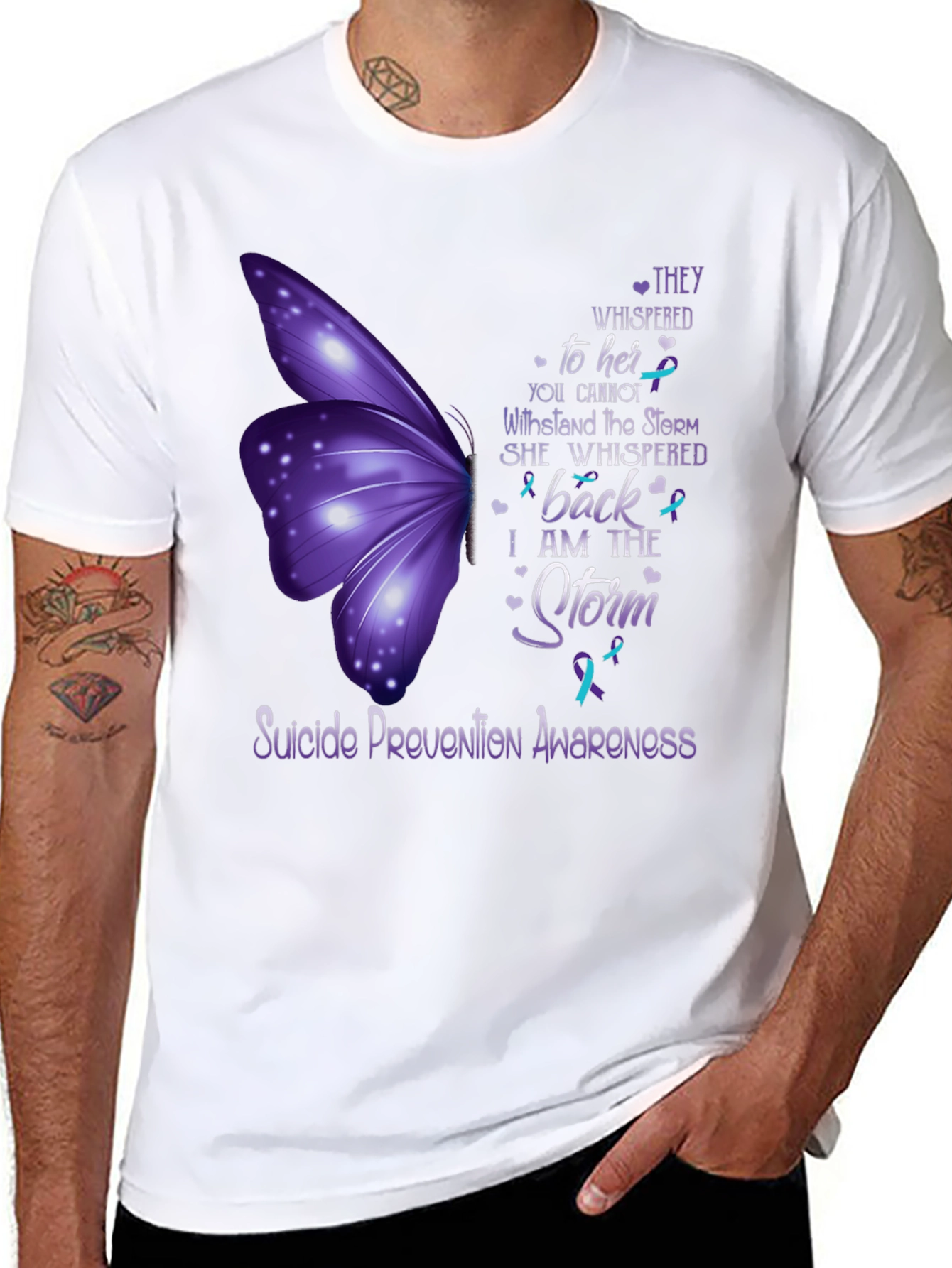 Suicide Prevention Awareness Butterfly T-Shirt