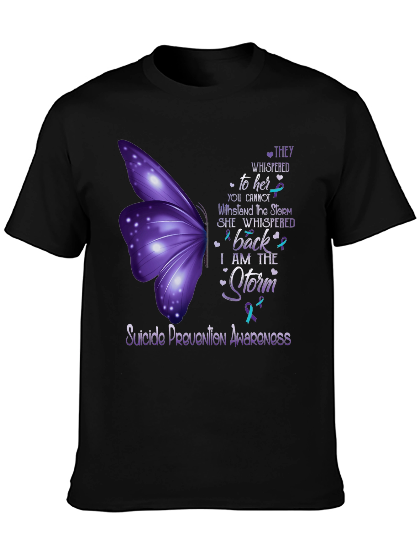 Suicide Prevention Awareness Butterfly T-Shirt