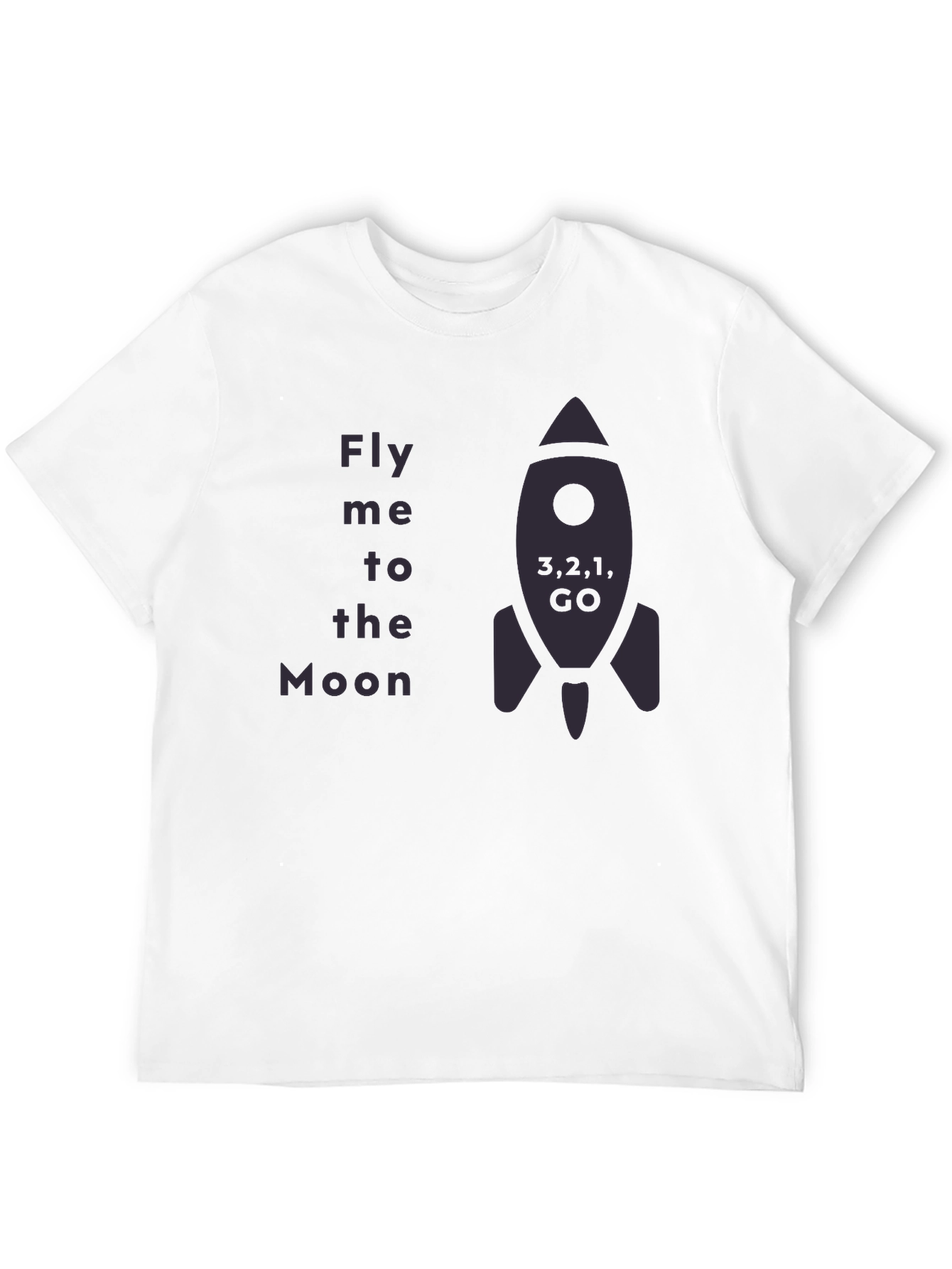 Fly Me to the Moon Rocket Graphic Tee