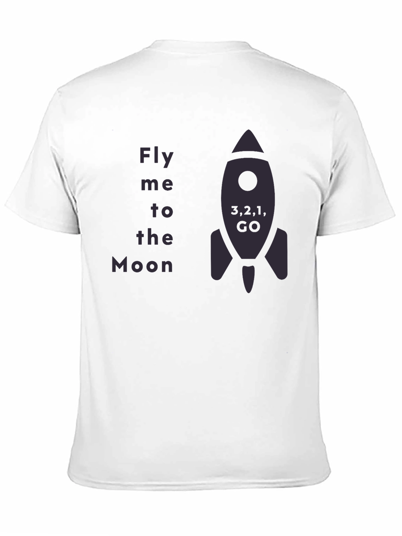 Fly Me to the Moon Rocket Graphic Tee