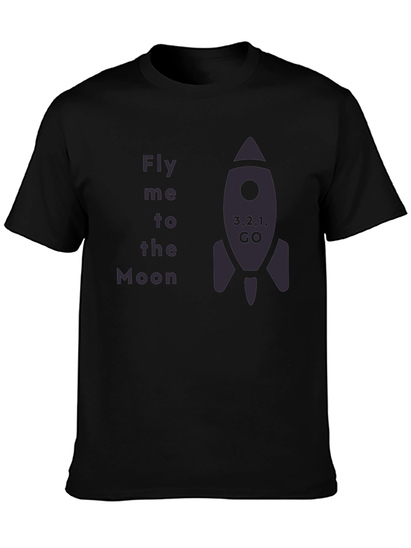 Fly Me to the Moon Rocket Graphic Tee