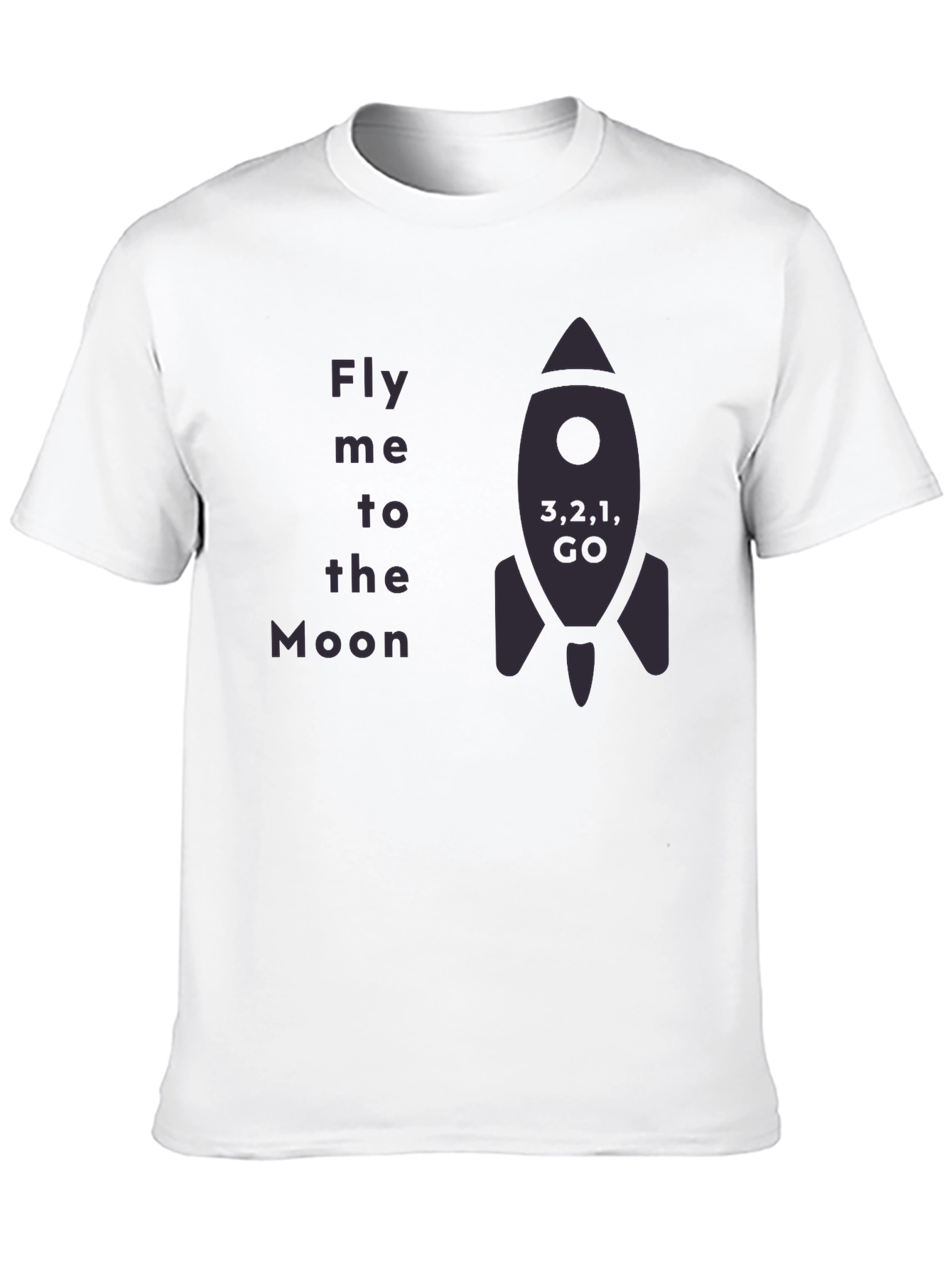 Fly Me to the Moon Rocket Graphic Tee