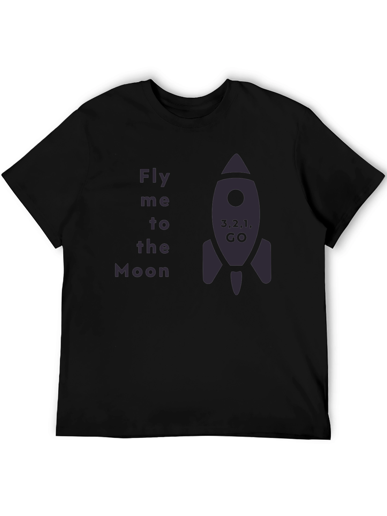 Fly Me to the Moon Rocket Graphic Tee