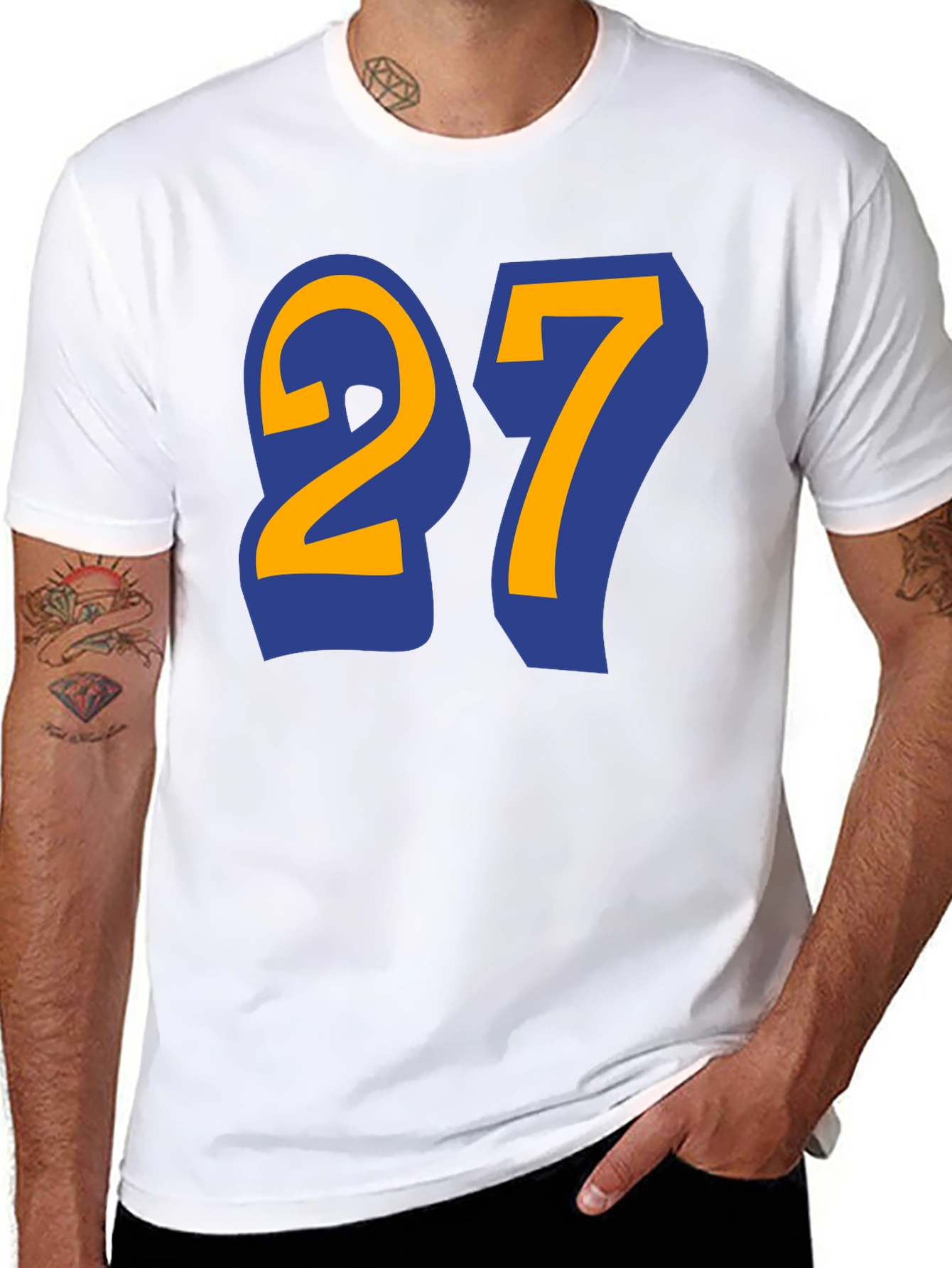 Number 27 Graphic Tee - Black T-Shirt