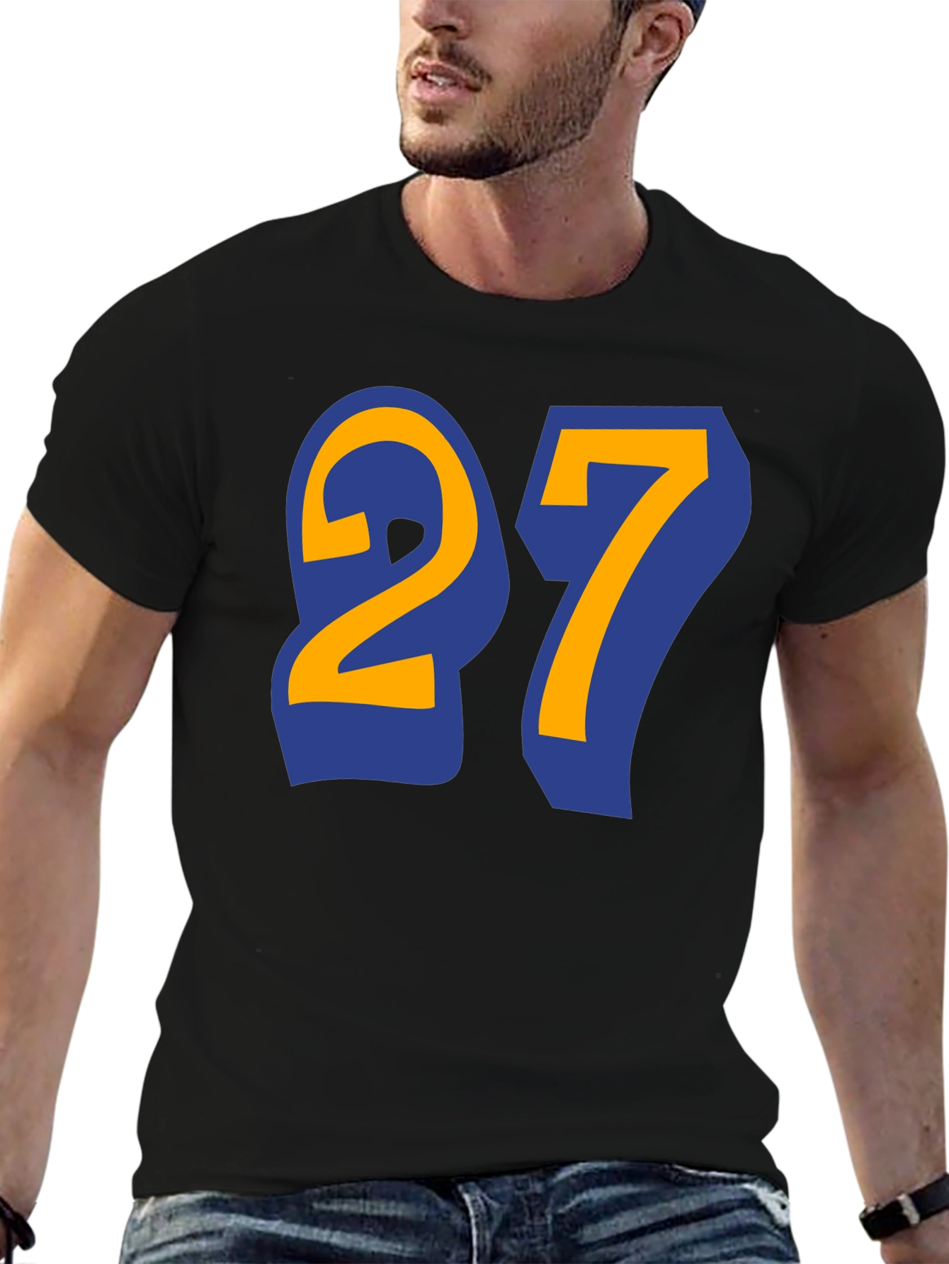 Number 27 Graphic Tee - Black T-Shirt