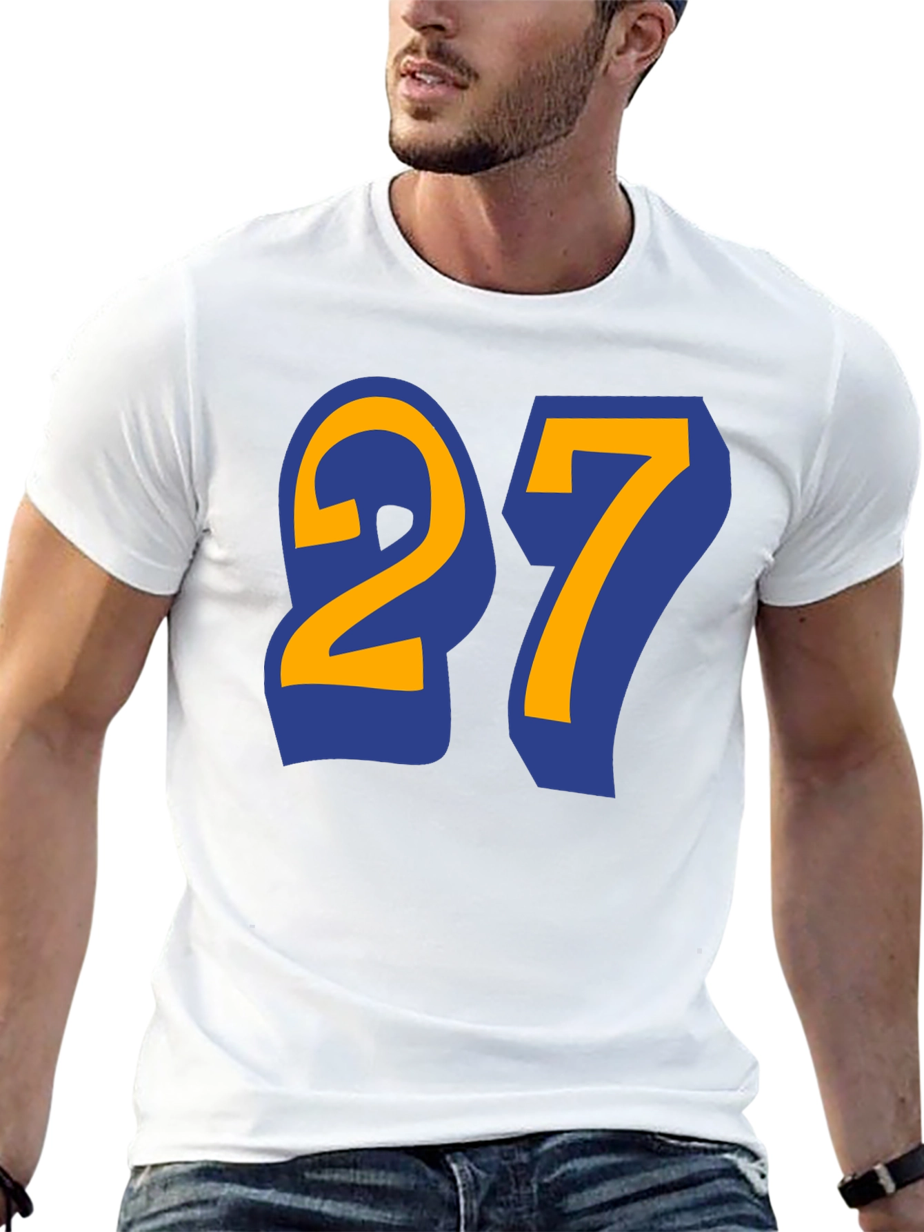 Number 27 Graphic Tee - Black T-Shirt