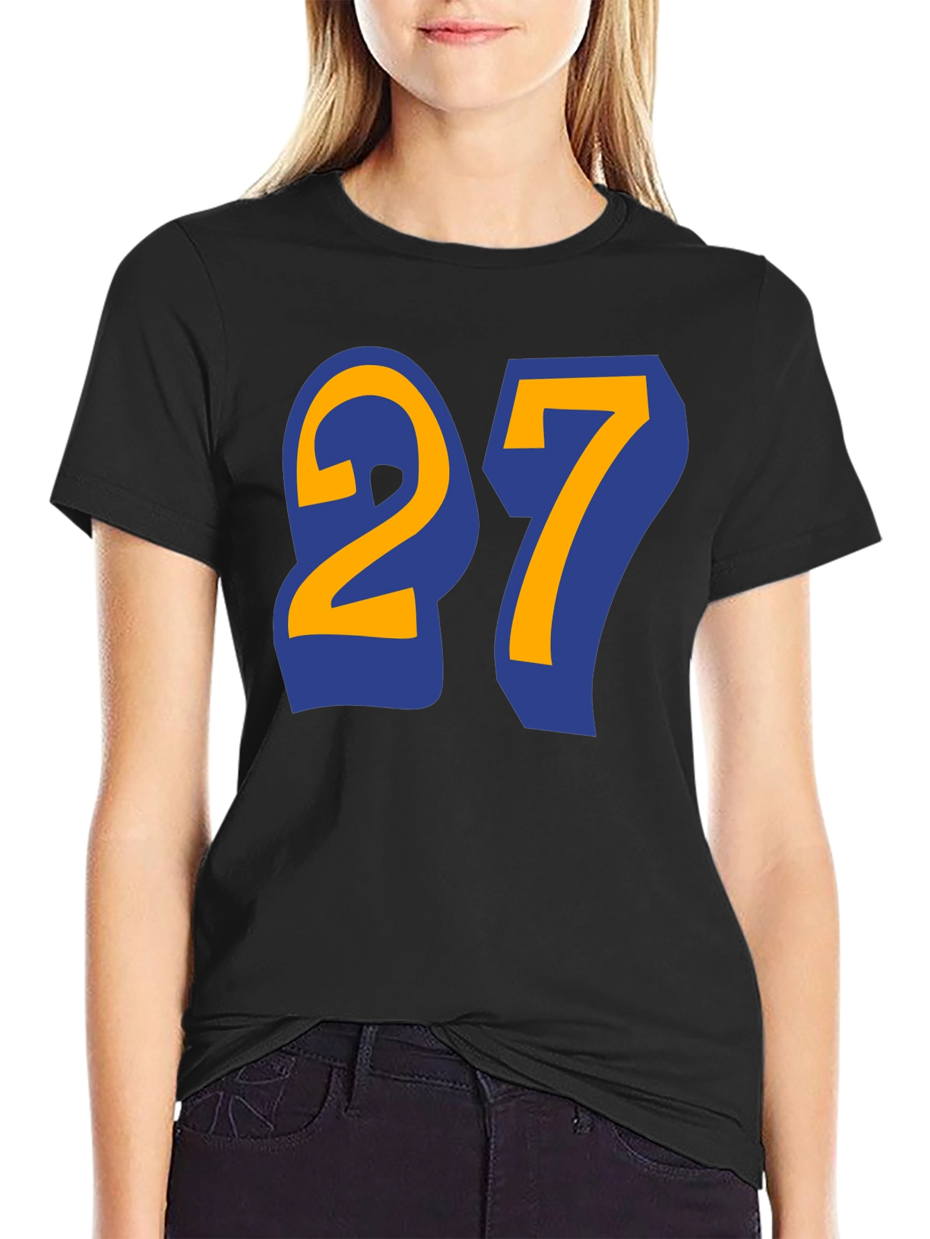 Number 27 Graphic Tee - Black T-Shirt