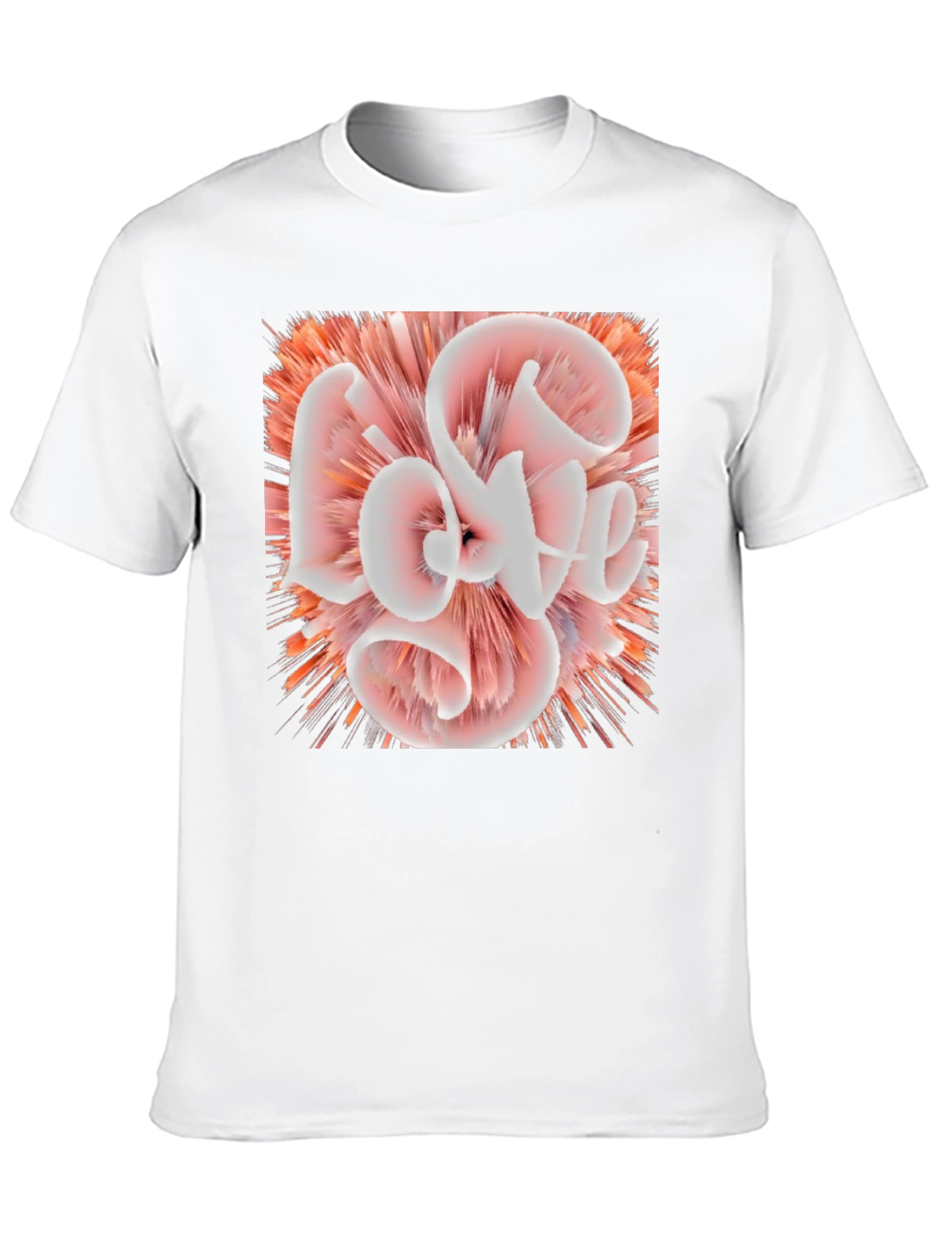 Abstract Love Graphic Black Tee