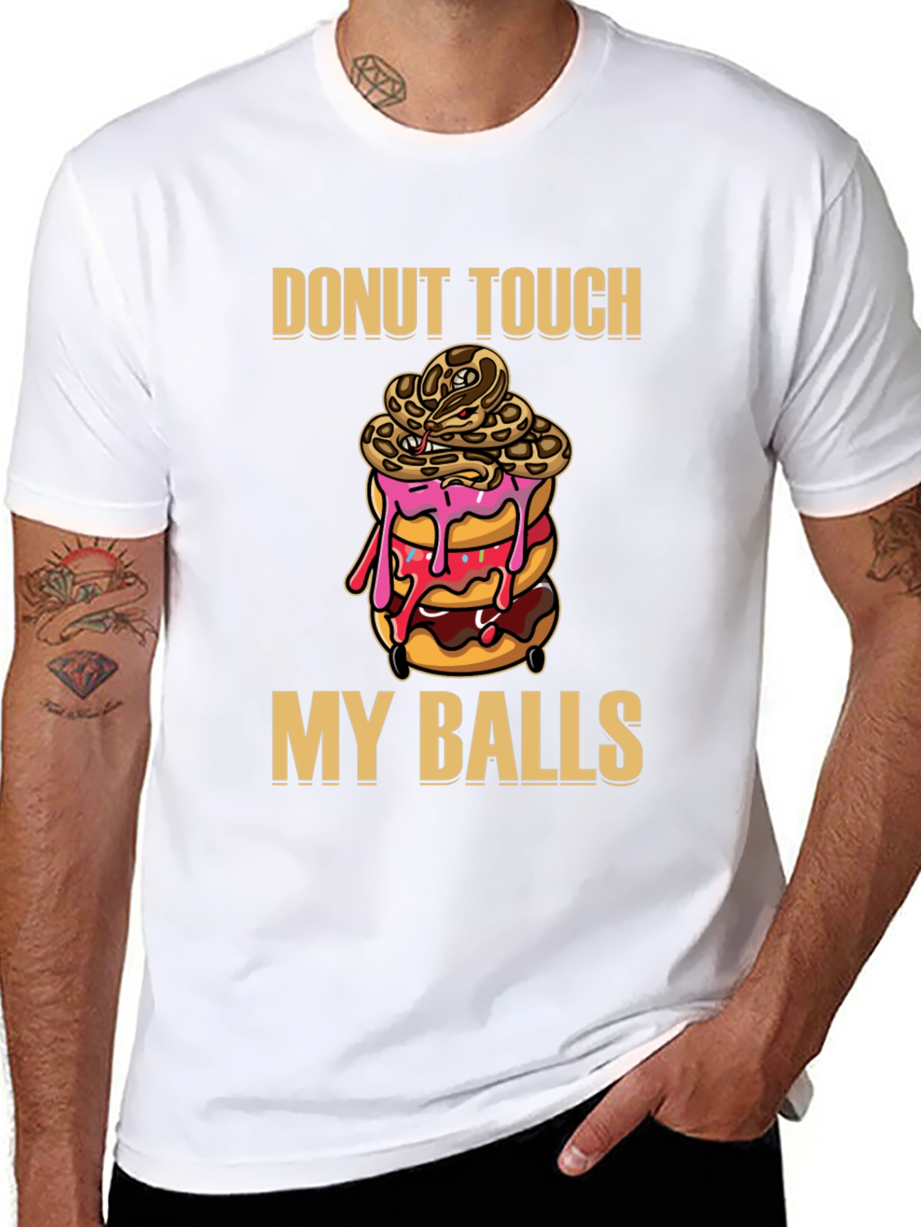 Donut Touch My Balls Graphic T-Shirt