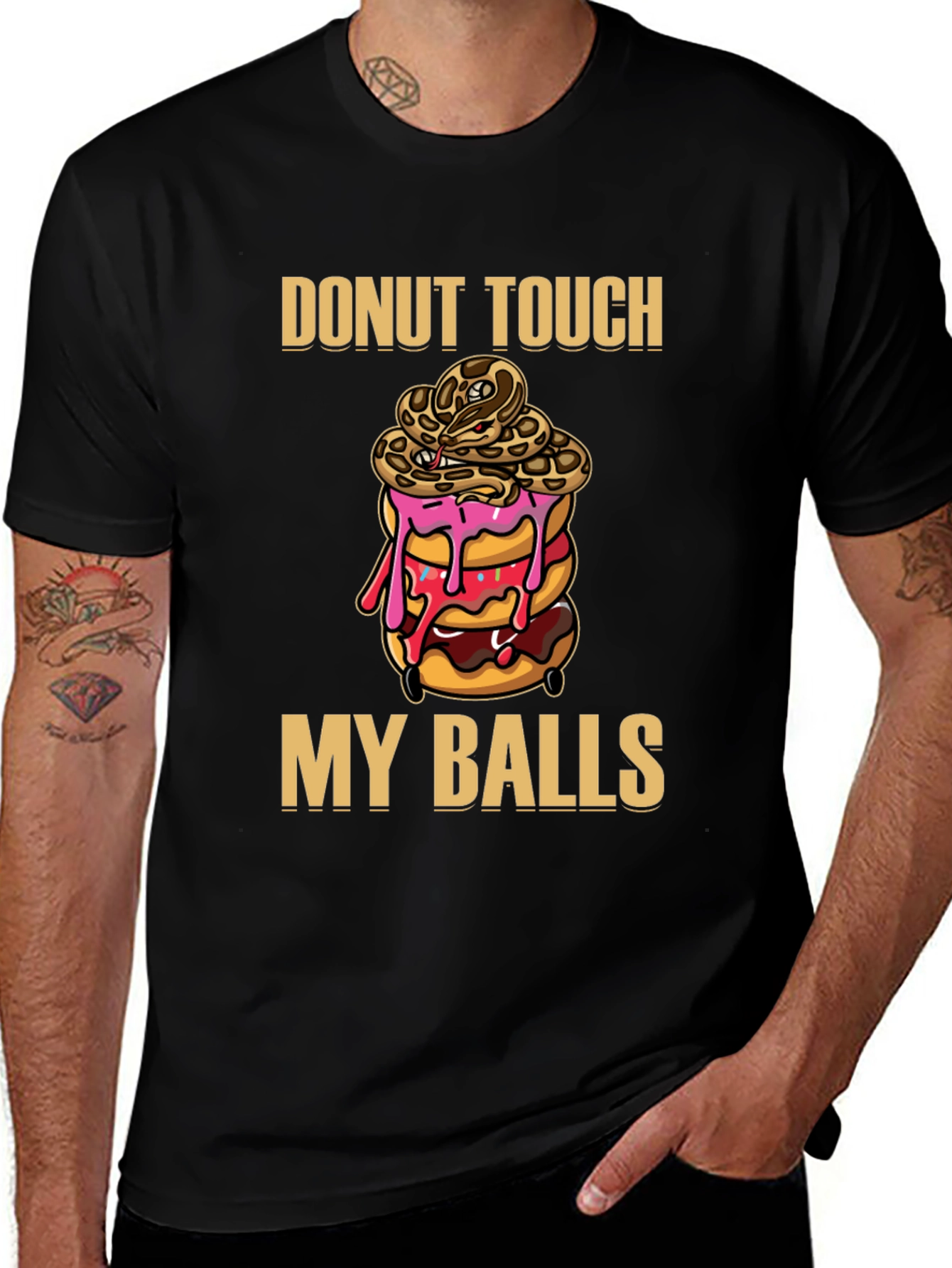 Donut Touch My Balls Graphic T-Shirt