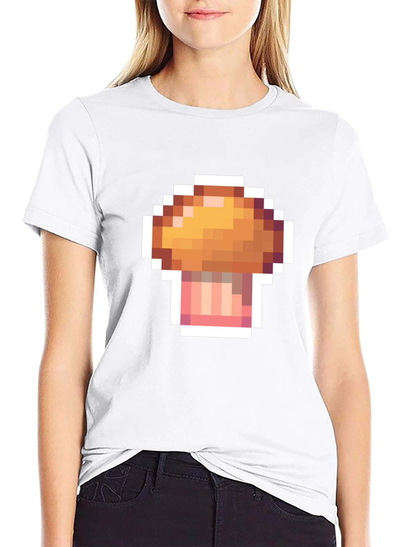 Pixel Mushroom T-Shirt - Retro Gaming Style