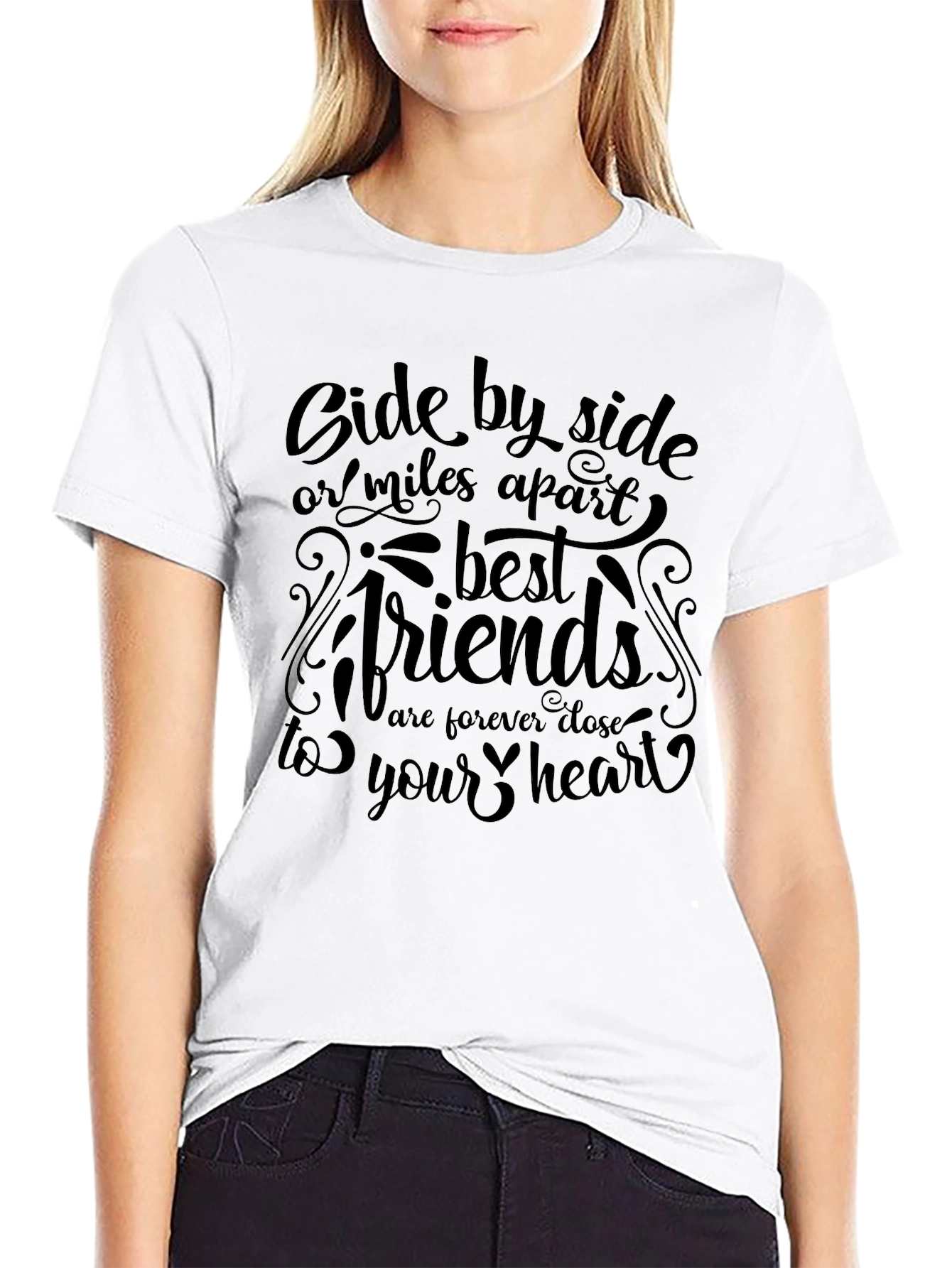 Best Friends Black Graphic Tee