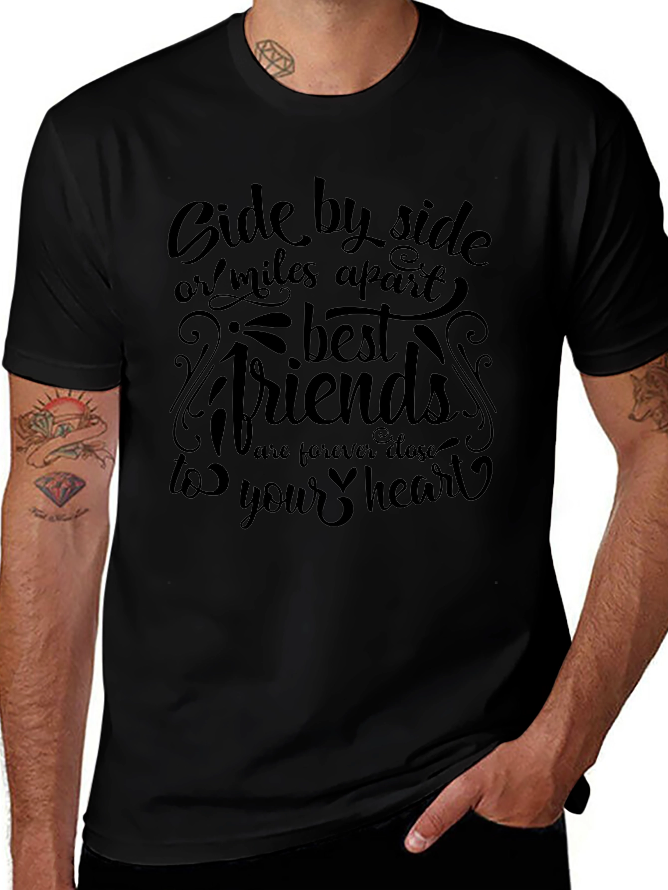 Best Friends Black Graphic Tee