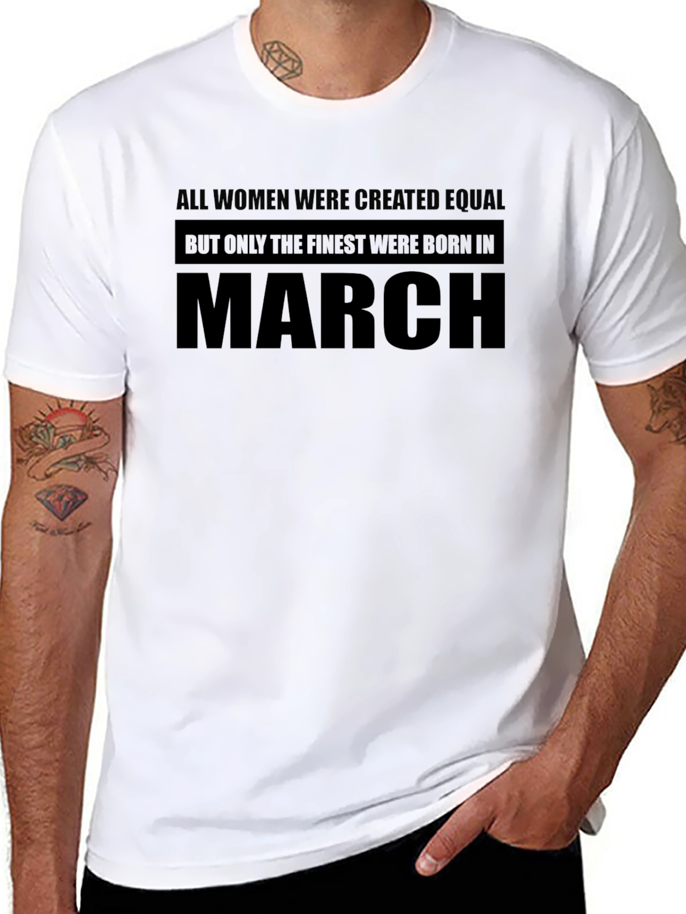 Finest Women Born in March Black T-Shirt