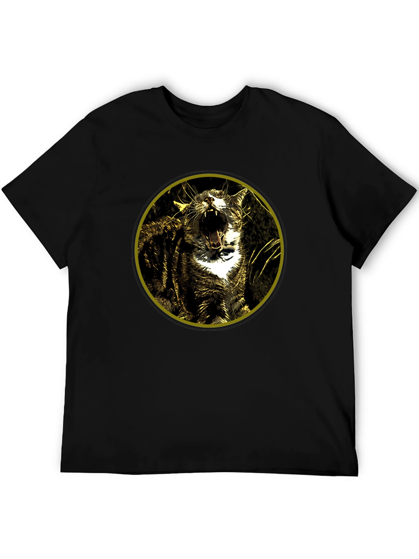 Roaring Cat Graphic Tee - Black