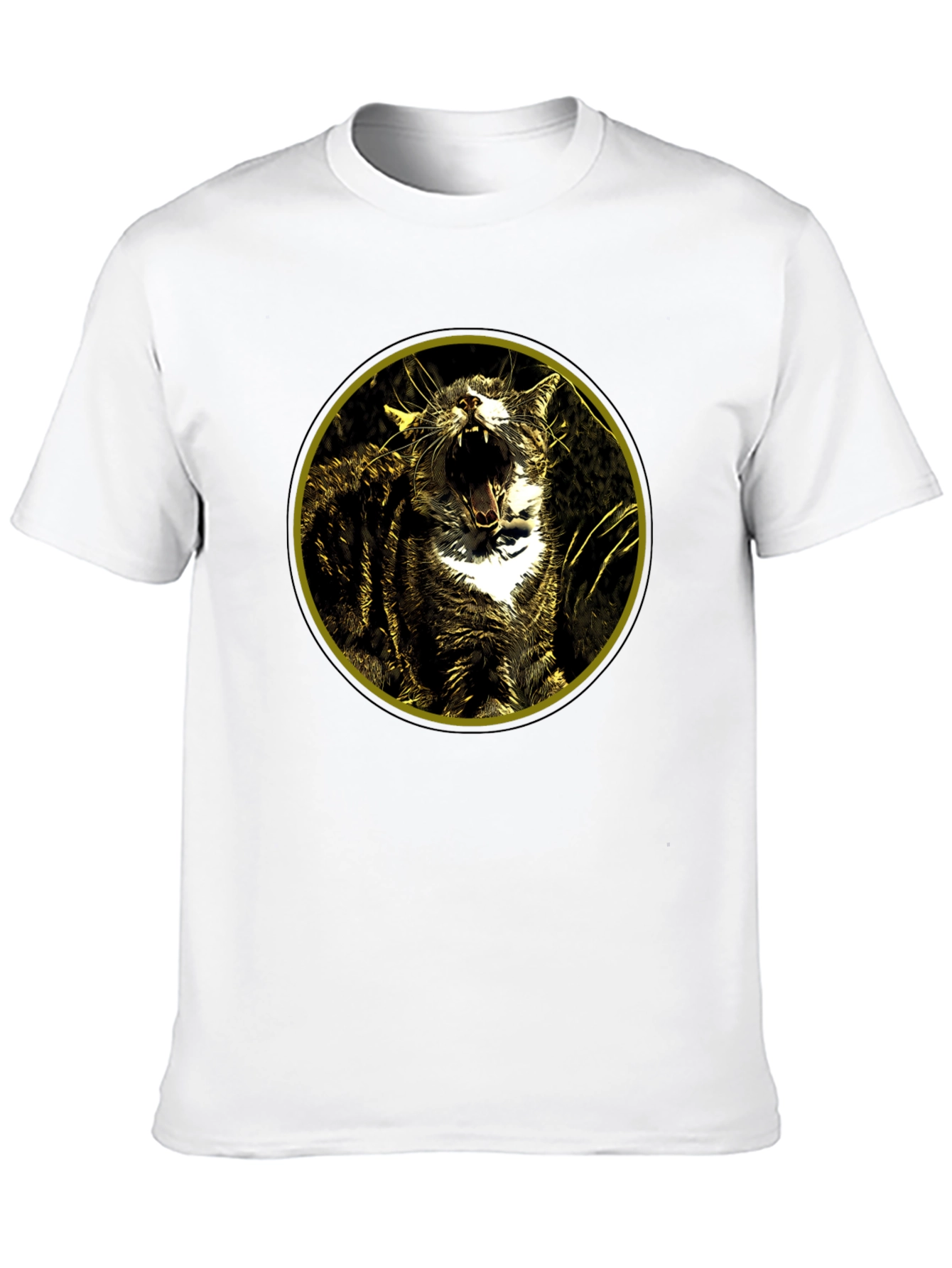 Roaring Cat Graphic Tee - Black
