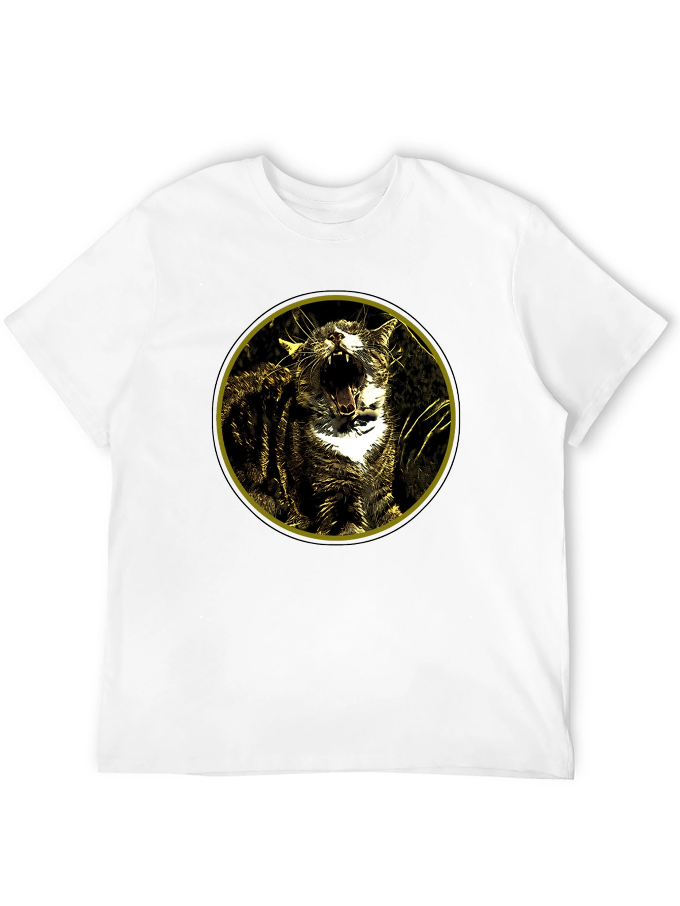 Roaring Cat Graphic Tee - Black