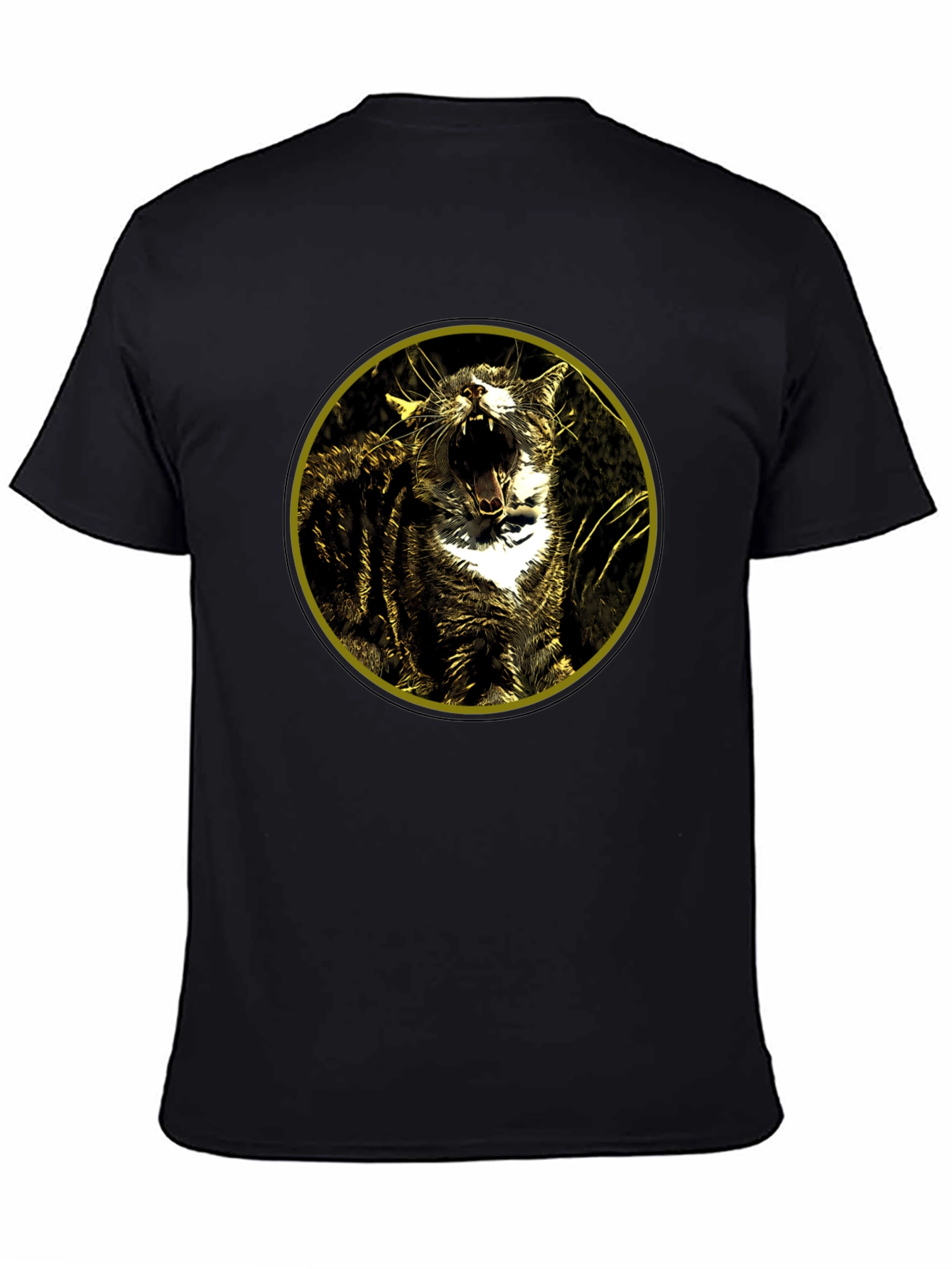 Roaring Cat Graphic Tee - Black