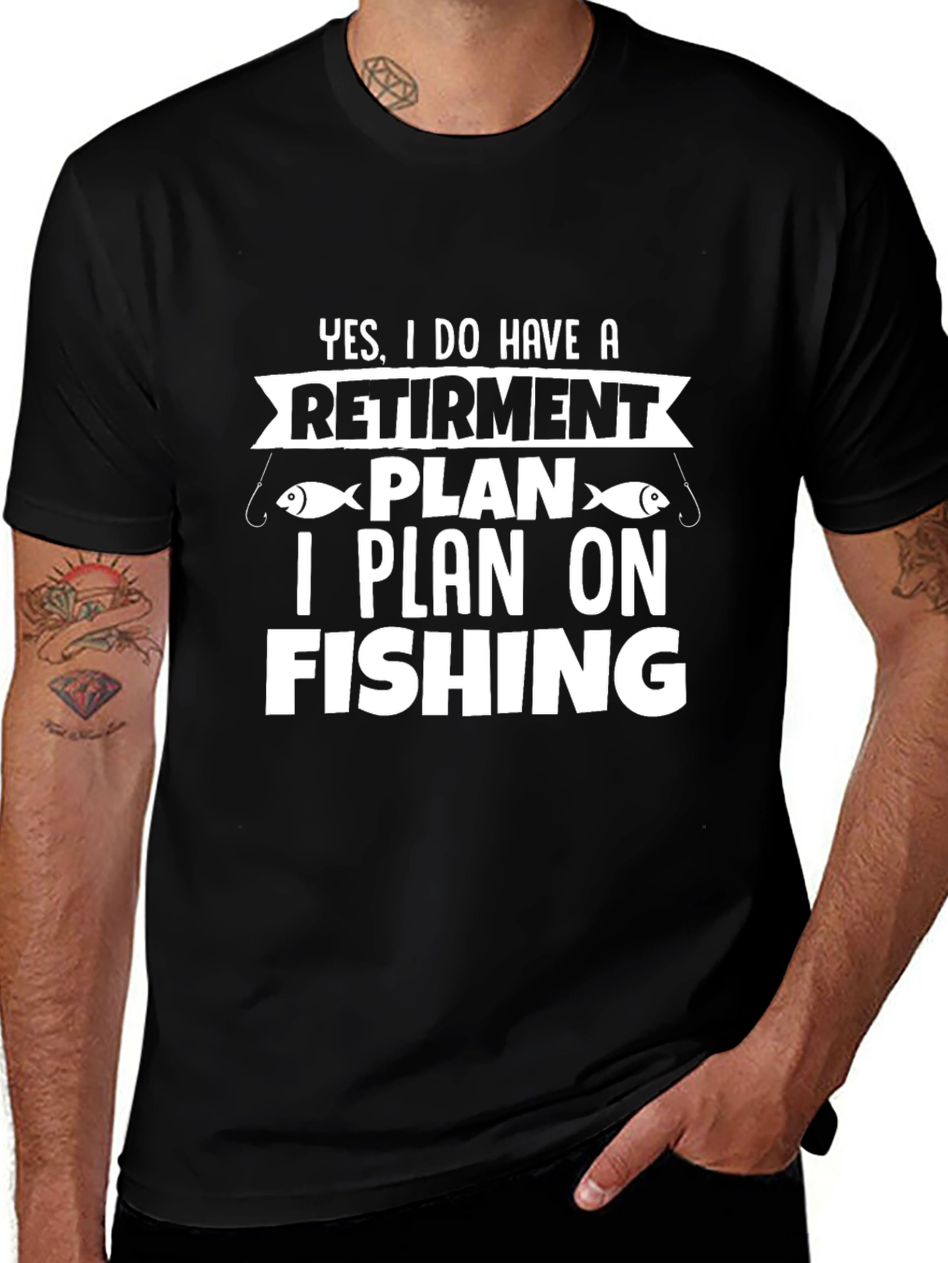 Retirement Plan Fishing Graphic Tee