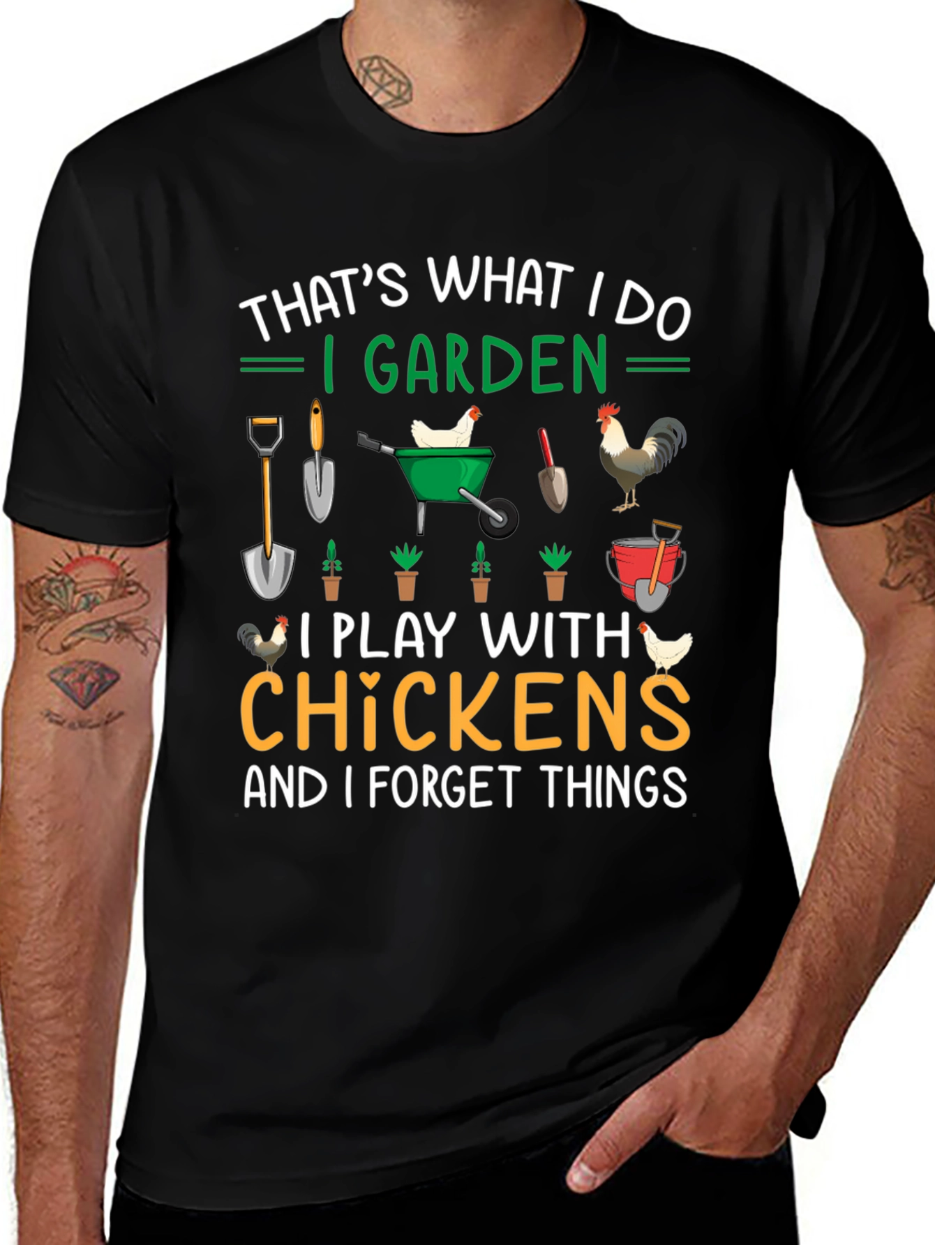 Gardening & Chicken Lover T-Shirt