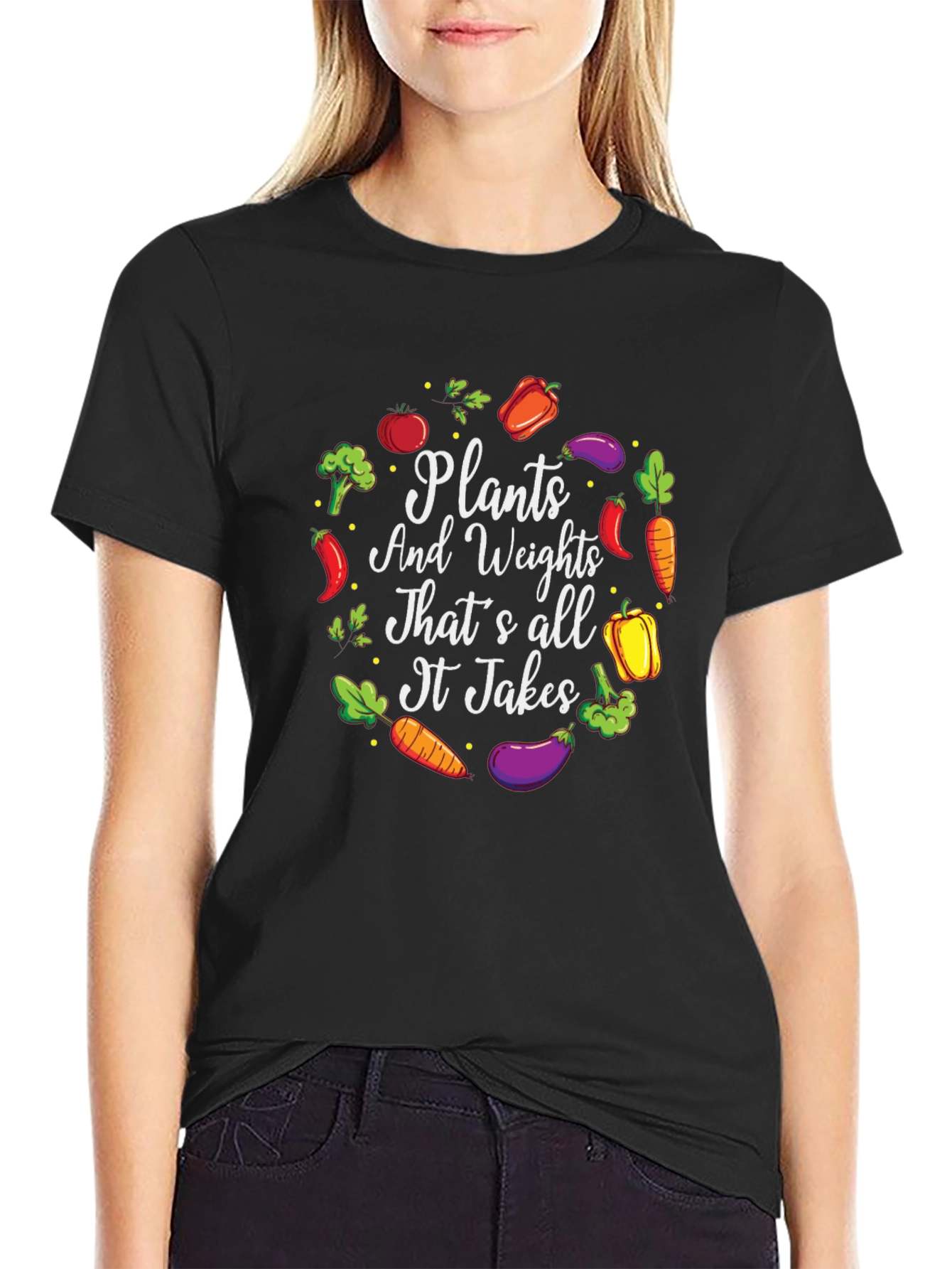 Plants & Weights T-Shirt: Vegan Fitness Apparel