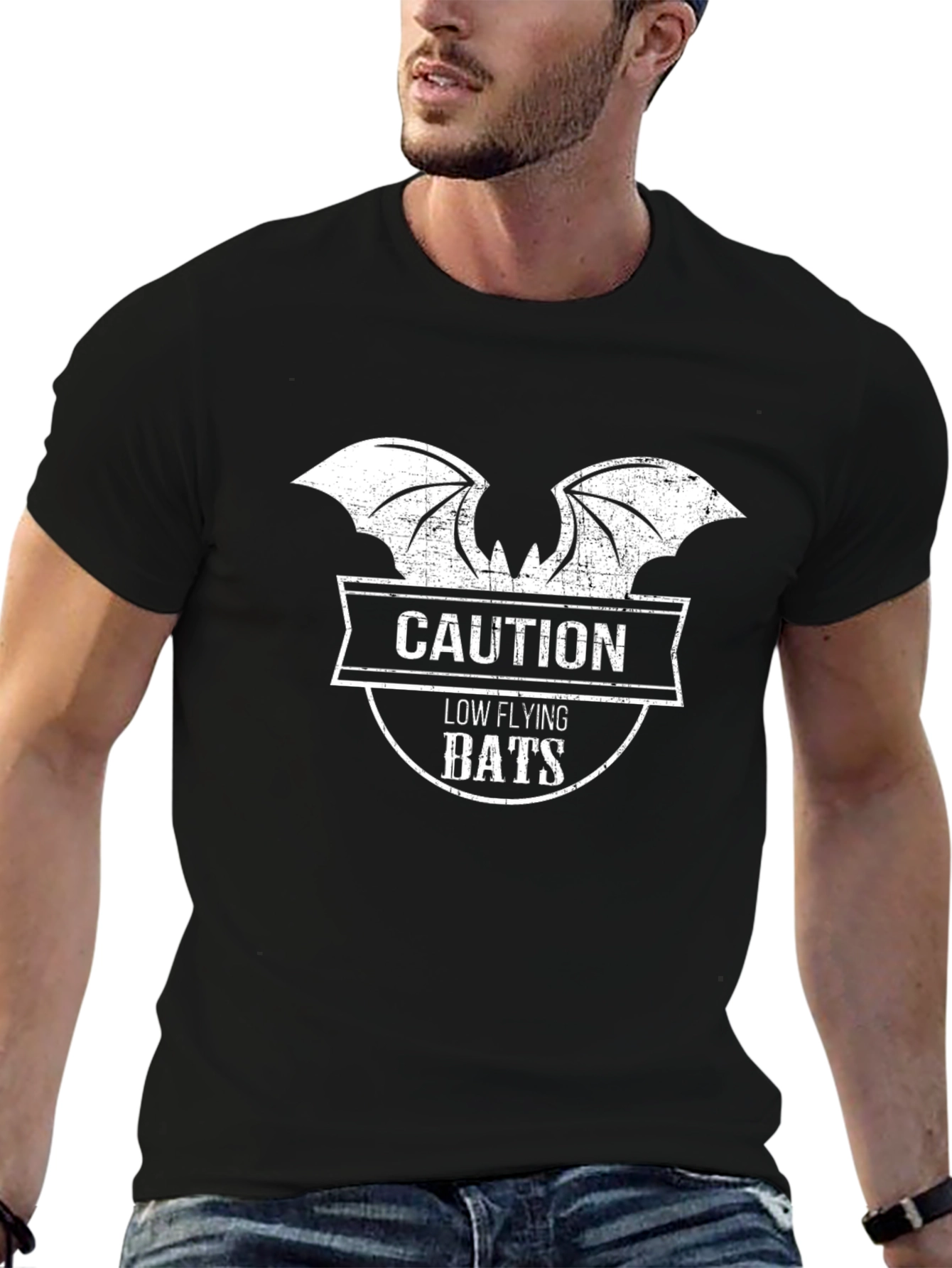 Caution Low Flying Bats Graphic T-Shirt