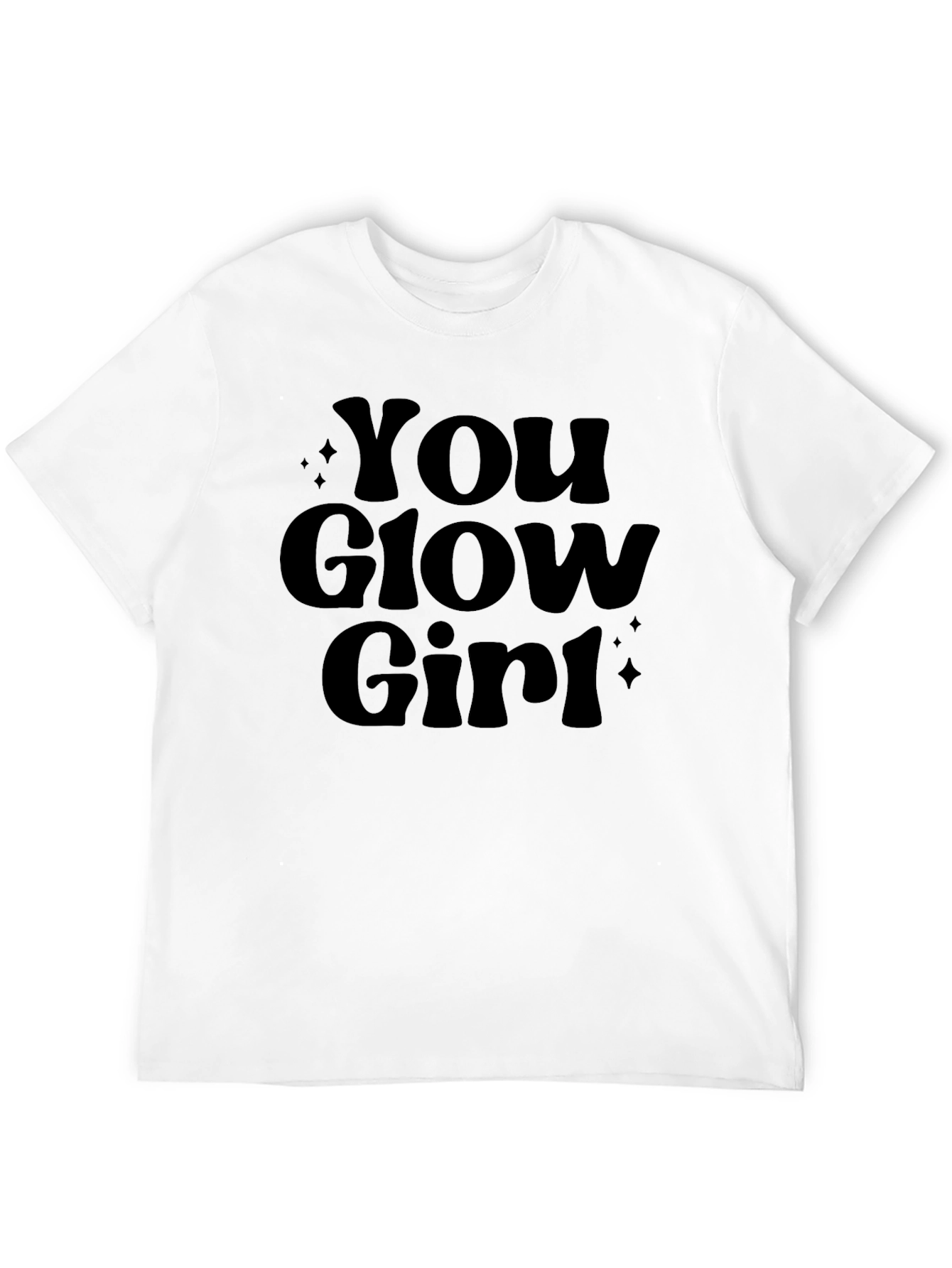 You Glow Girl Black Graphic Tee