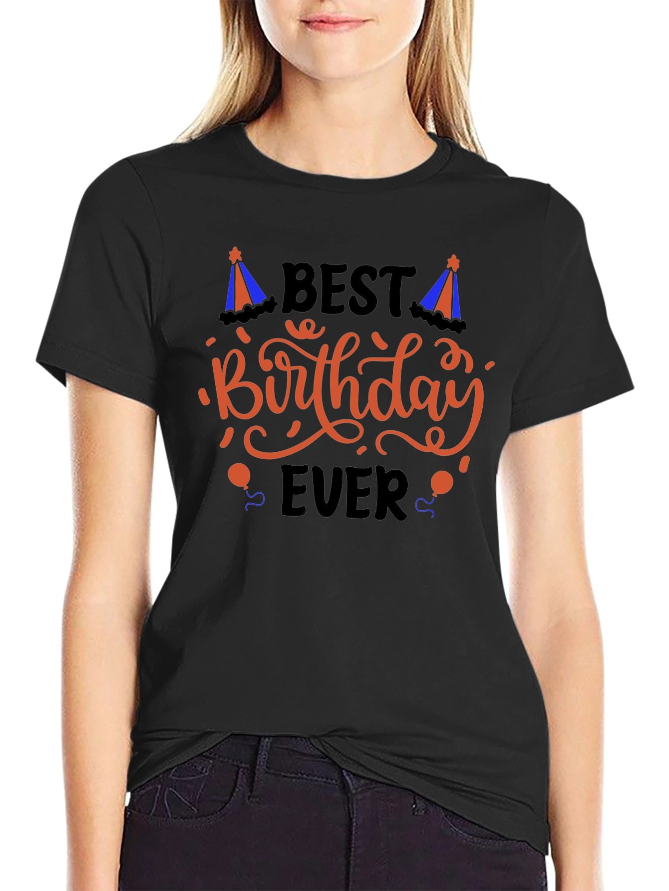 Best Birthday Ever Graphic T-Shirt - Black
