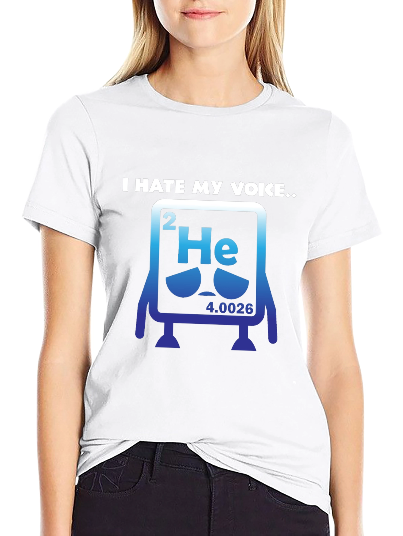 I Hate My Voice Helium Periodic Table Funny T-Shirt