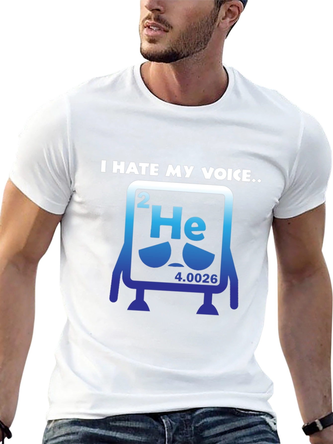 I Hate My Voice Helium Periodic Table Funny T-Shirt