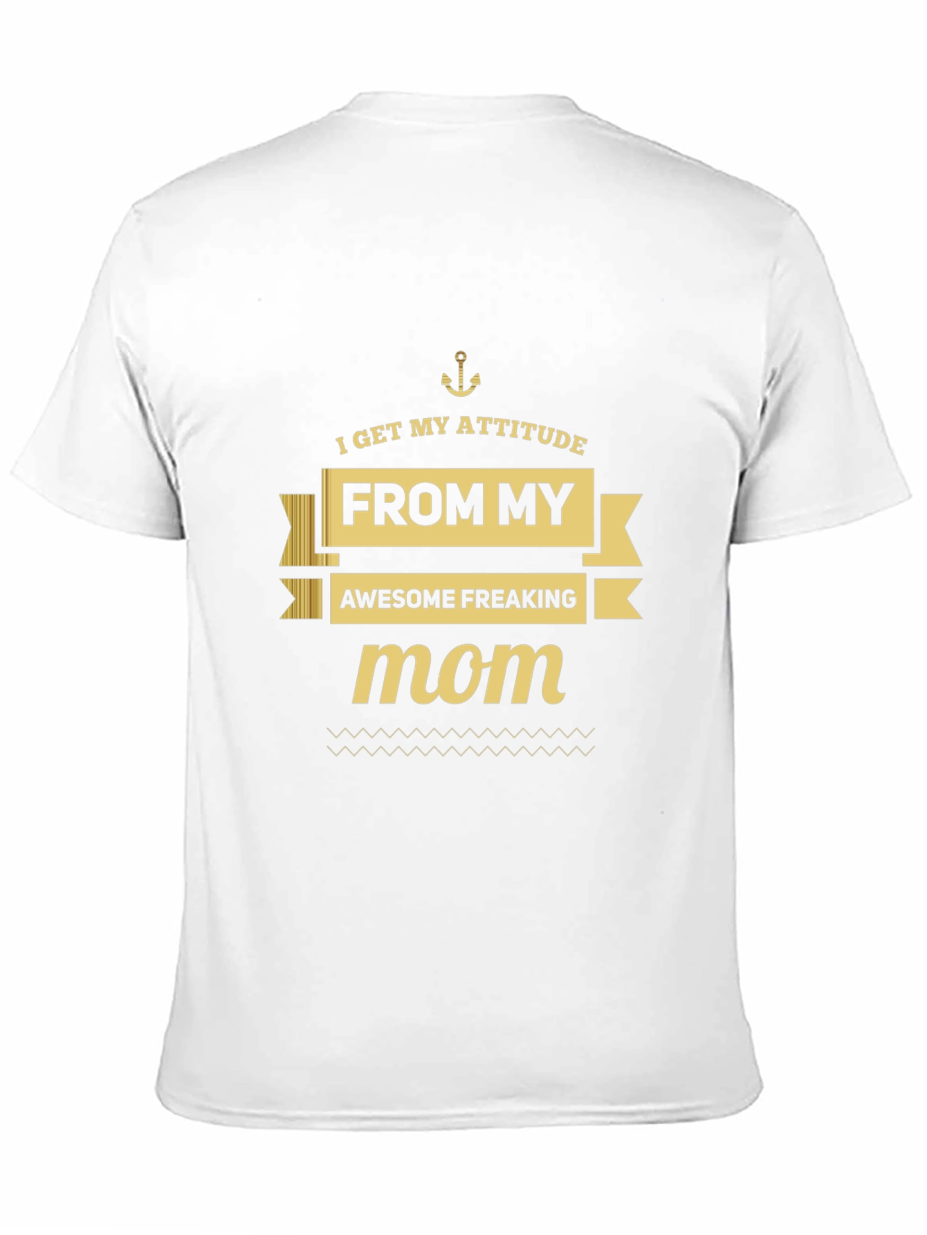 Attitude From Mom Graphic Tee - Black Cotton T-Shirt