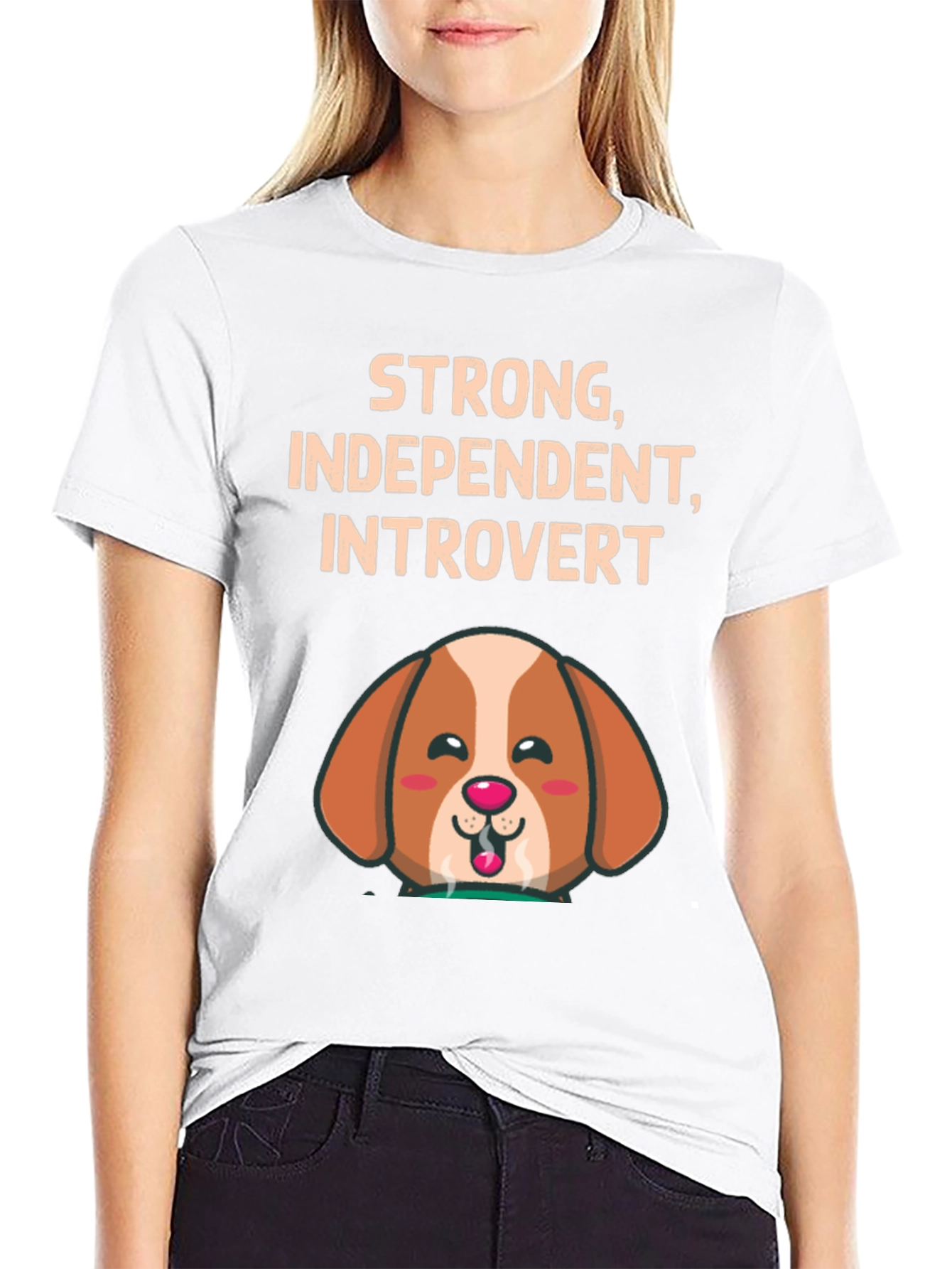Strong Introvert Dog Graphic Tee