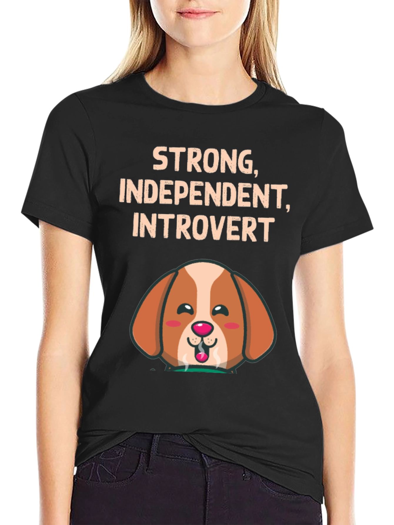 Strong Introvert Dog Graphic Tee