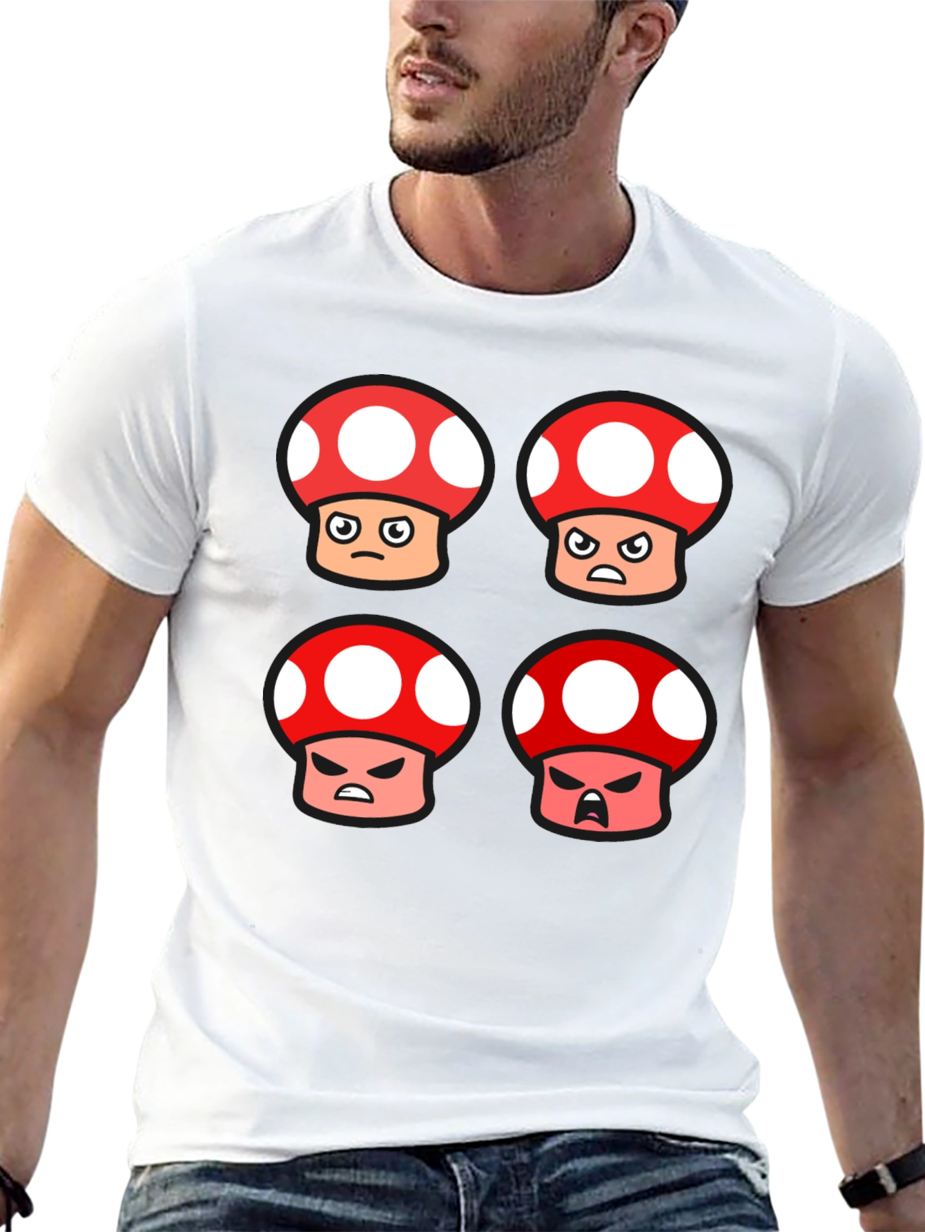 Angry Mushroom T-Shirt - Gamer Tee