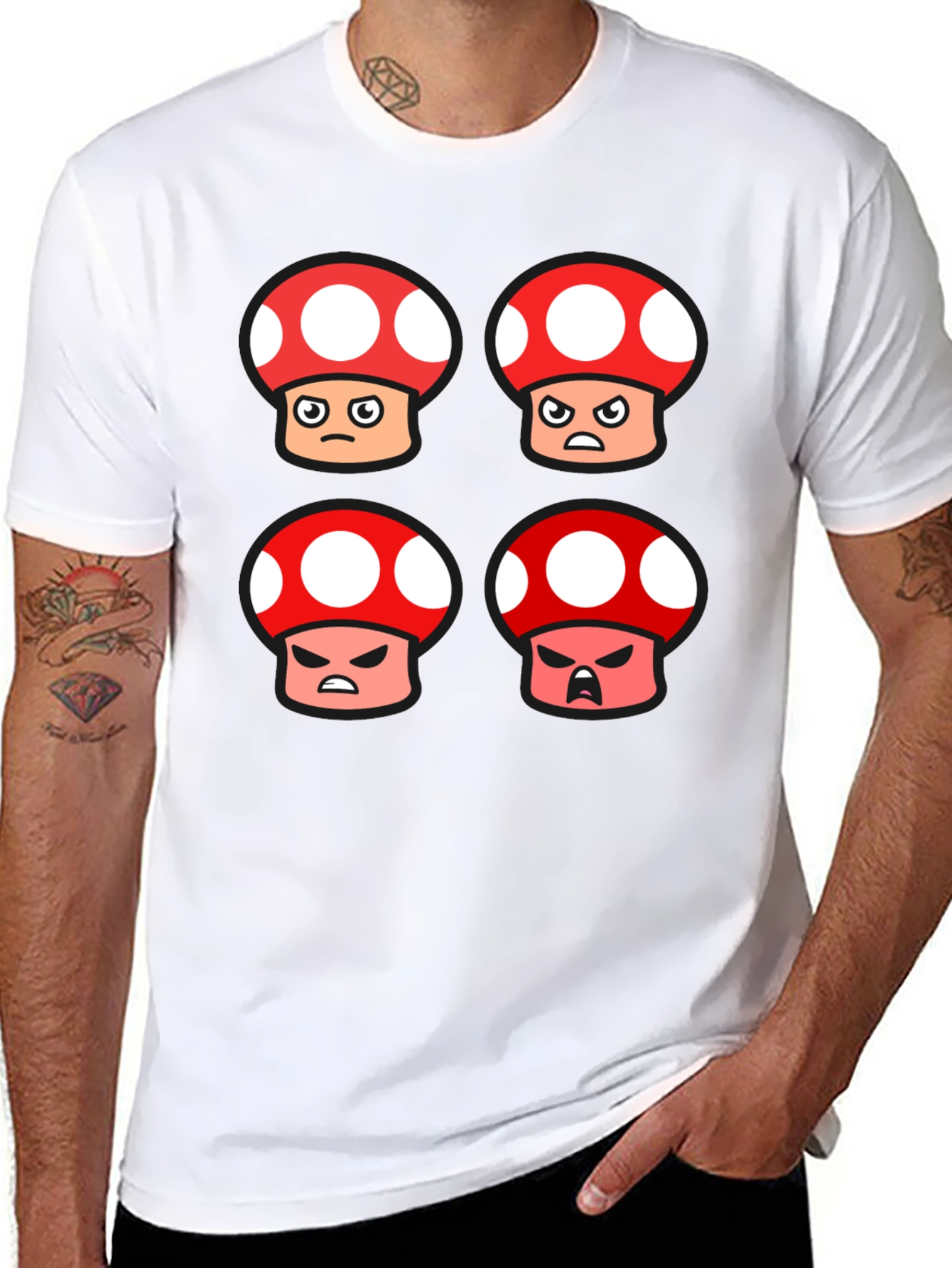 Angry Mushroom T-Shirt - Gamer Tee