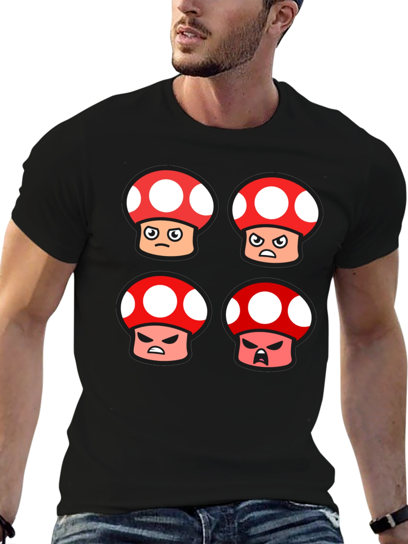Angry Mushroom T-Shirt - Gamer Tee