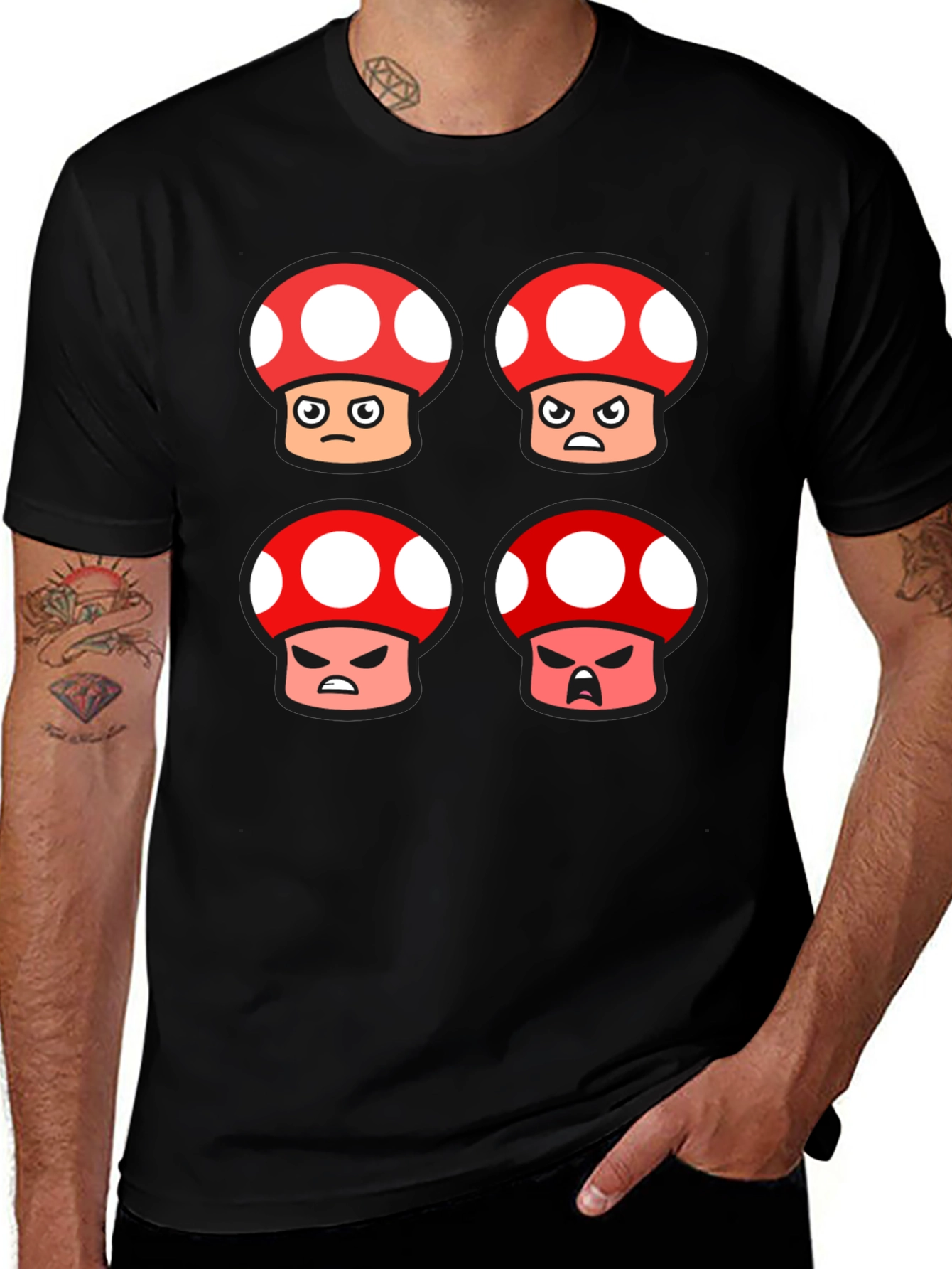 Angry Mushroom T-Shirt - Gamer Tee
