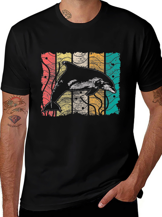 Retro Dolphin T-Shirt - Vintage Style Graphic Tee