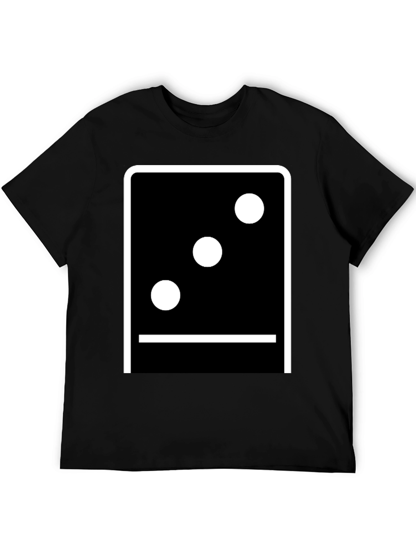 Domino Three Tee - Classic Black Graphic T-Shirt