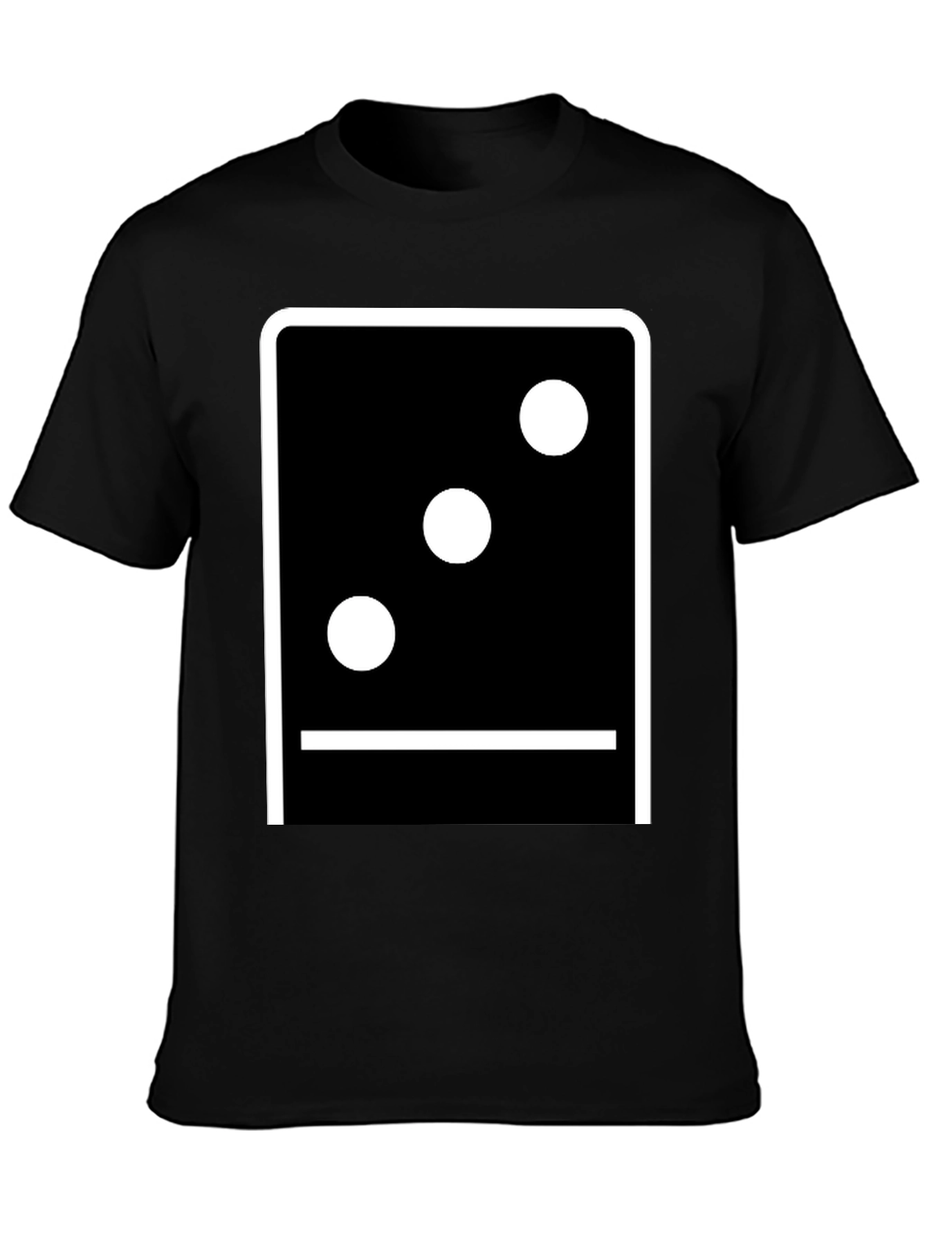 Domino Three Tee - Classic Black Graphic T-Shirt