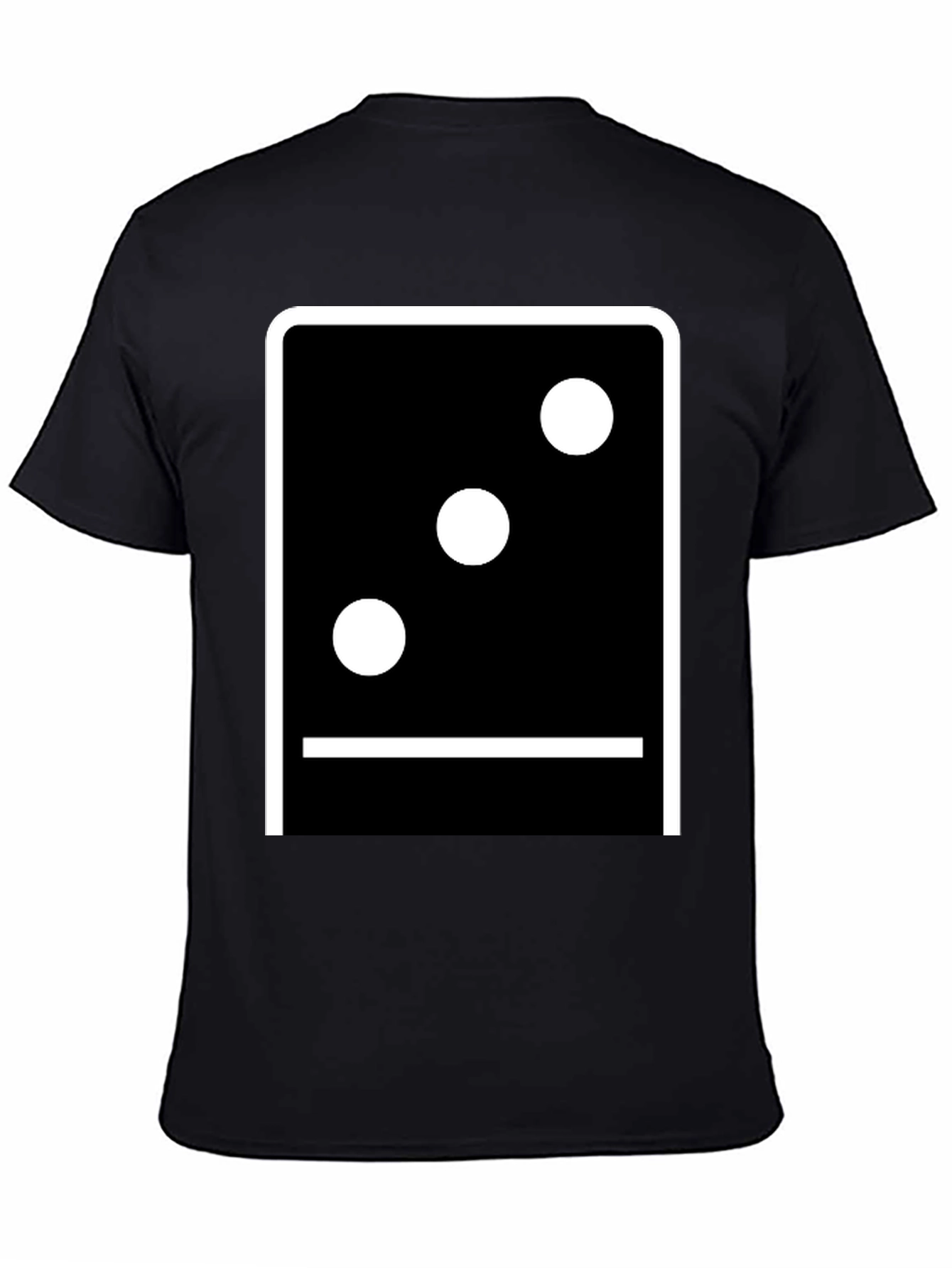 Domino Three Tee - Classic Black Graphic T-Shirt