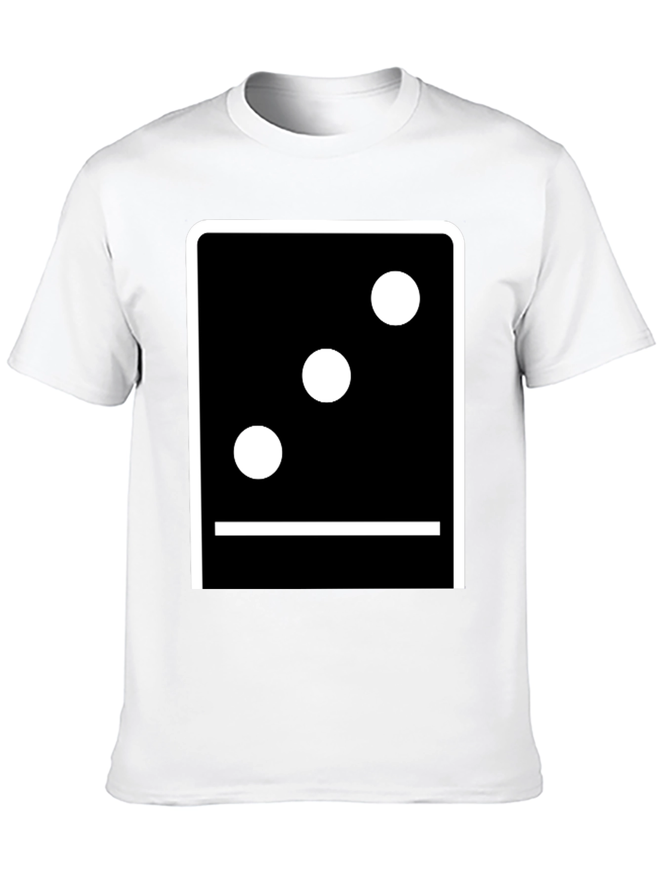 Domino Three Tee - Classic Black Graphic T-Shirt